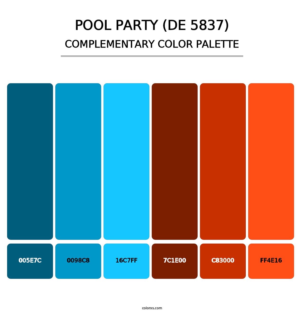 Pool Party (DE 5837) - Complementary Color Palette