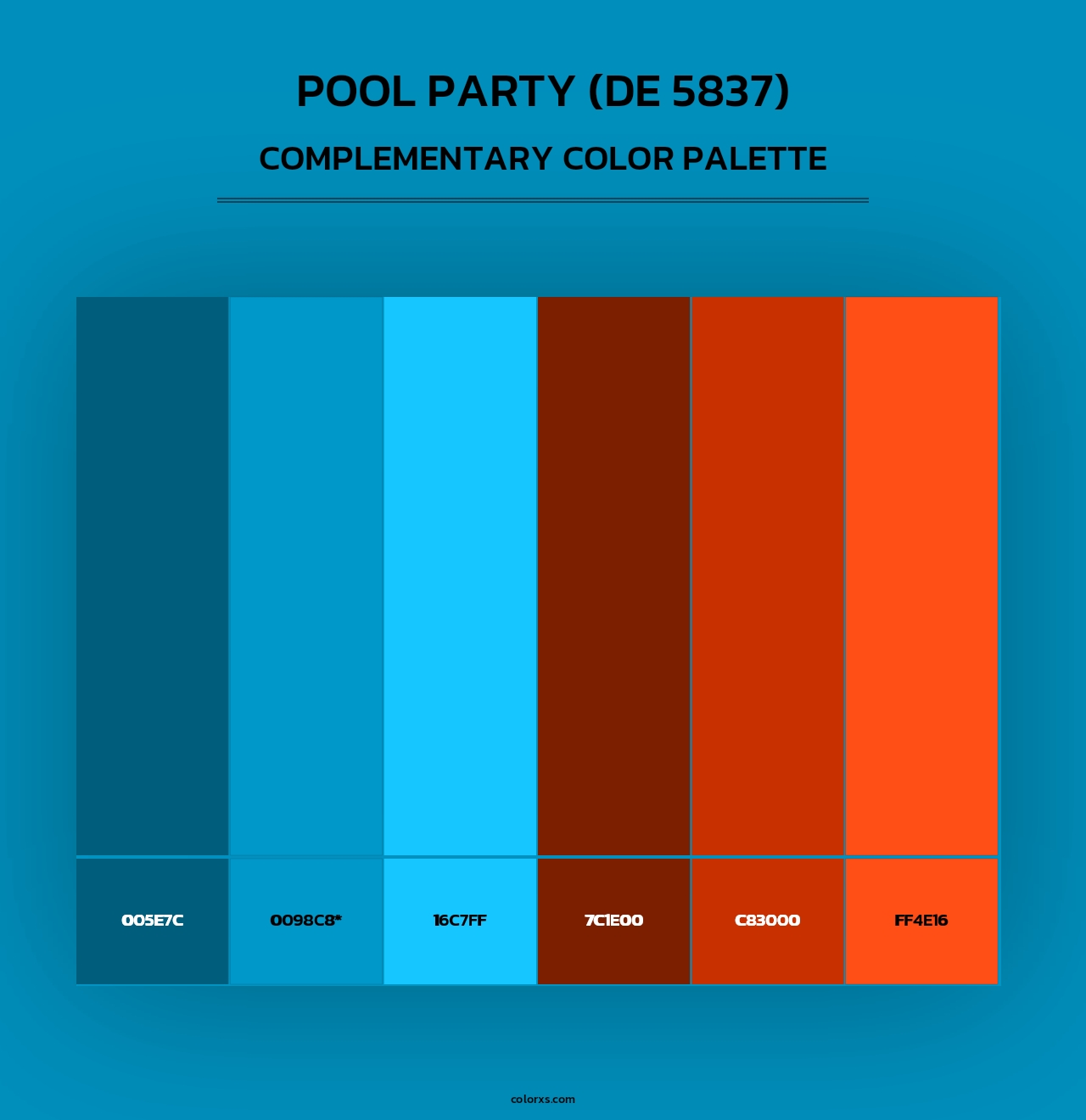 Pool Party (DE 5837) - Complementary Color Palette