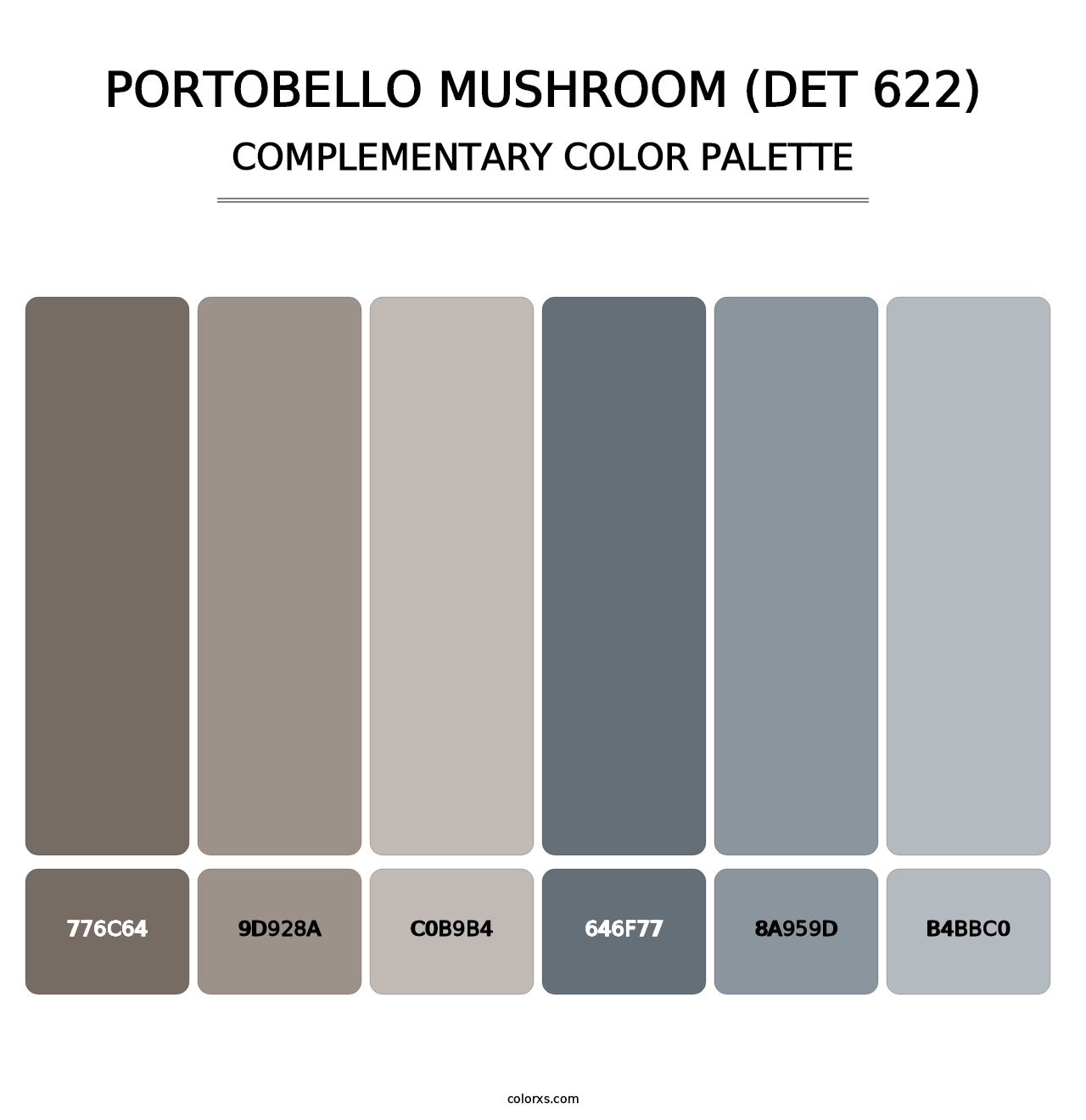 Portobello Mushroom (DET 622) - Complementary Color Palette