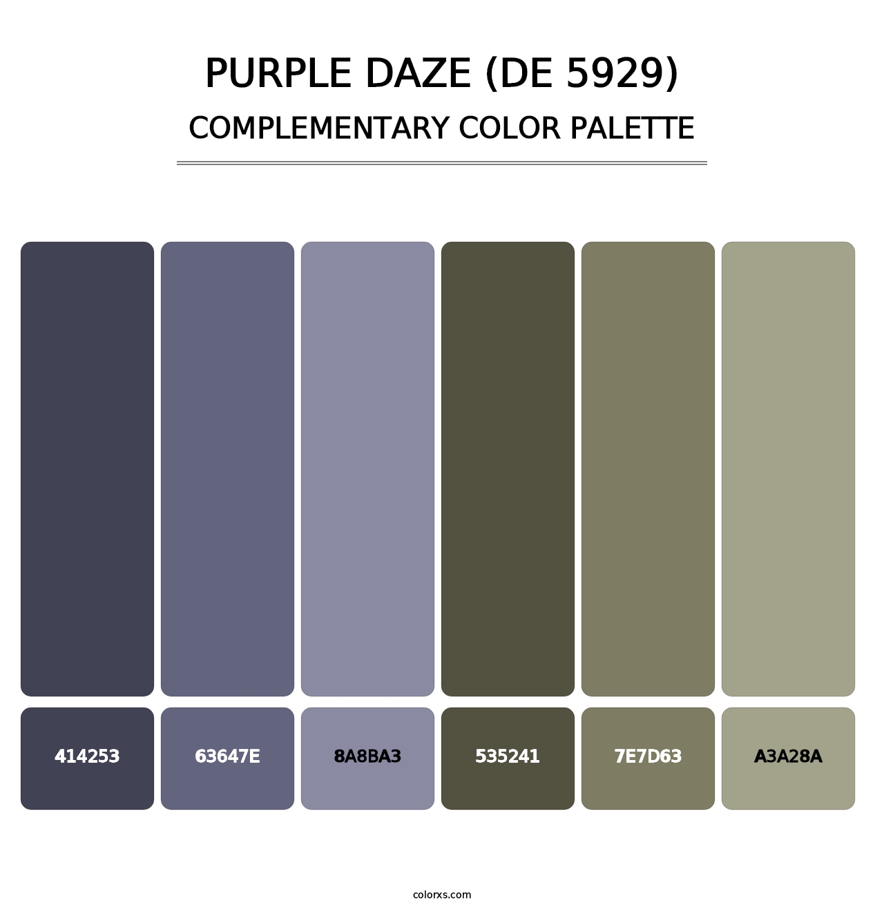 Purple Daze (DE 5929) - Complementary Color Palette