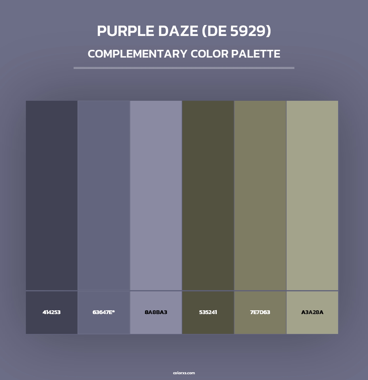 Purple Daze (DE 5929) - Complementary Color Palette