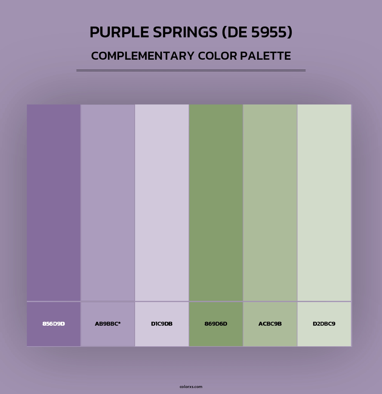 Purple Springs (DE 5955) - Complementary Color Palette