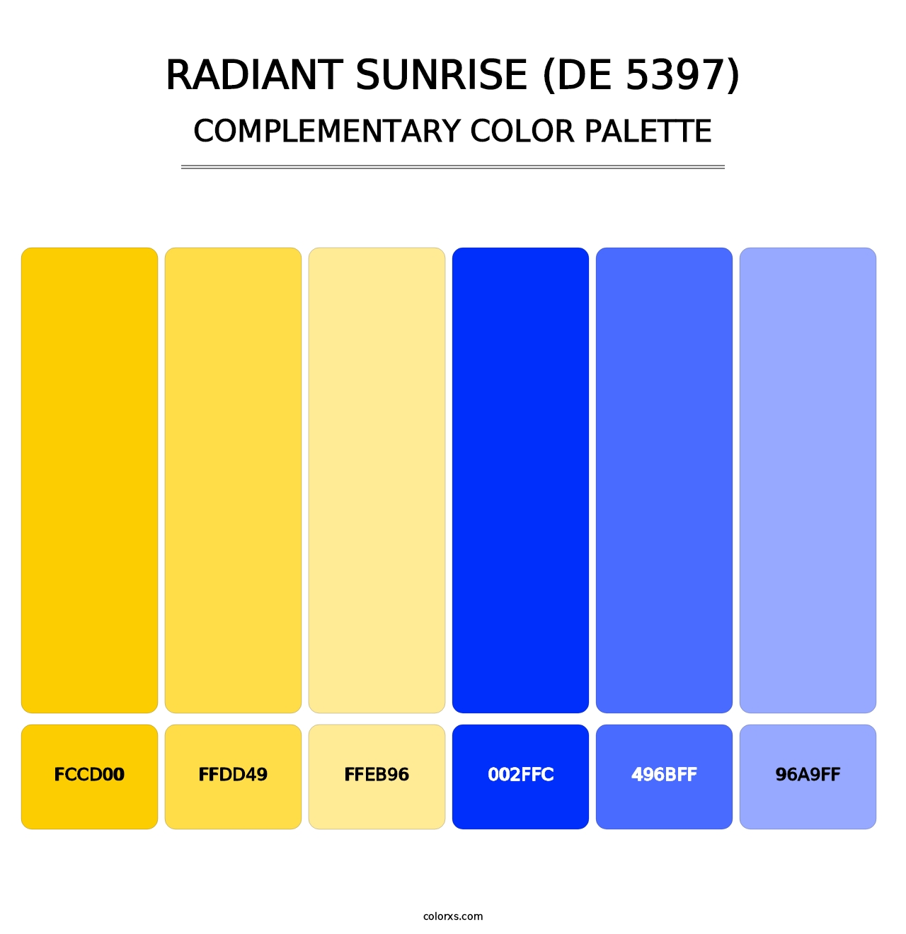 Radiant Sunrise (DE 5397) - Complementary Color Palette