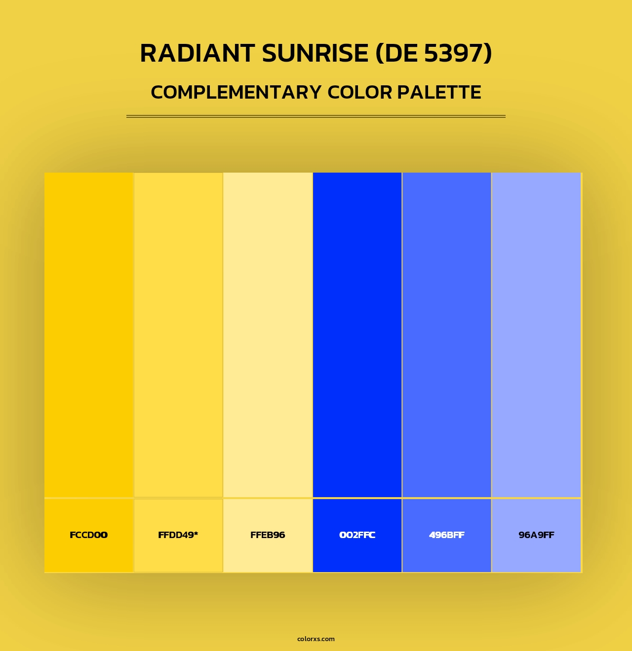 Radiant Sunrise (DE 5397) - Complementary Color Palette