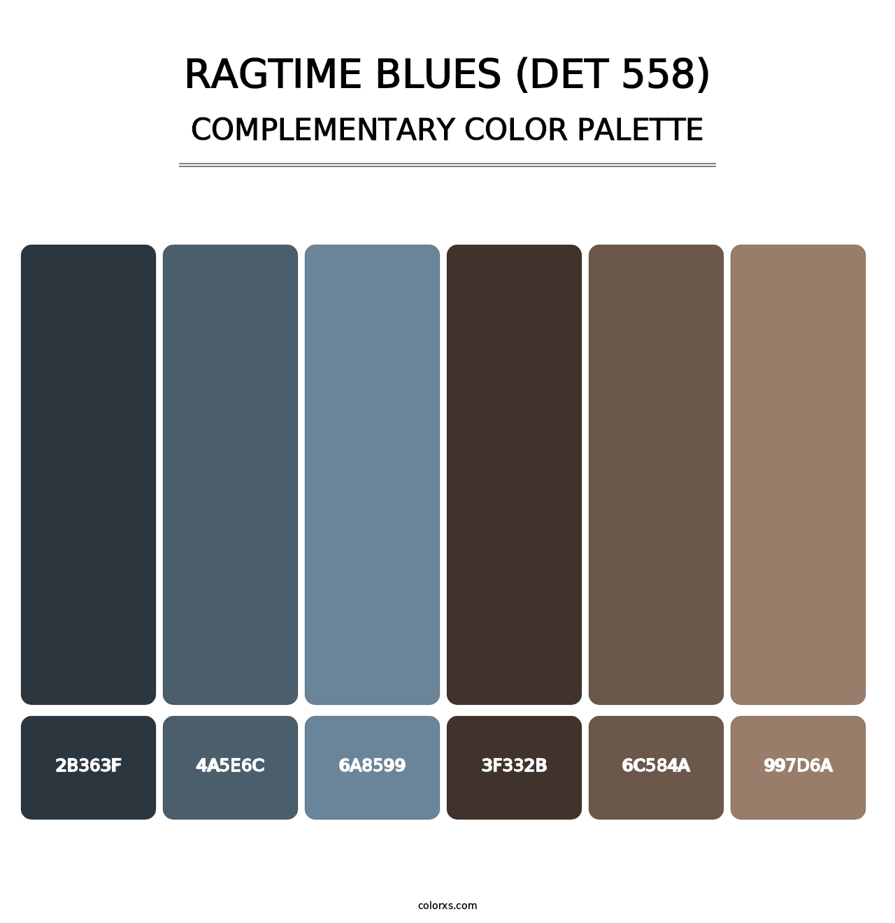 Ragtime Blues (DET 558) - Complementary Color Palette