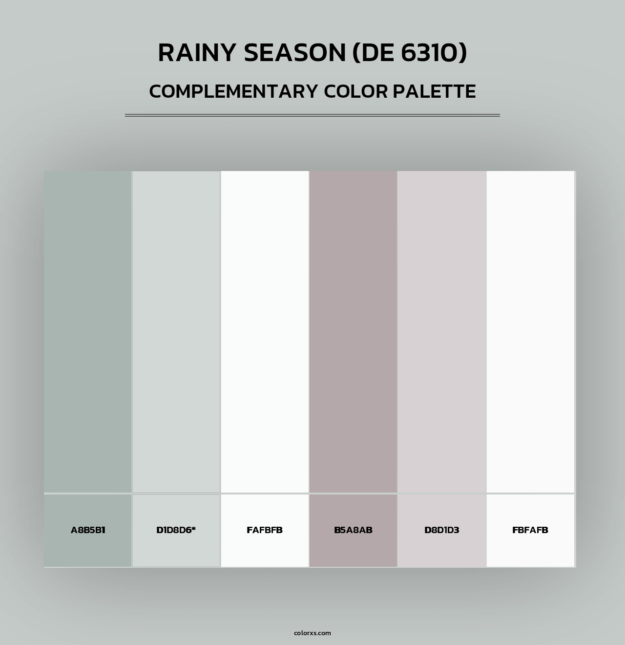 Rainy Season (DE 6310) - Complementary Color Palette