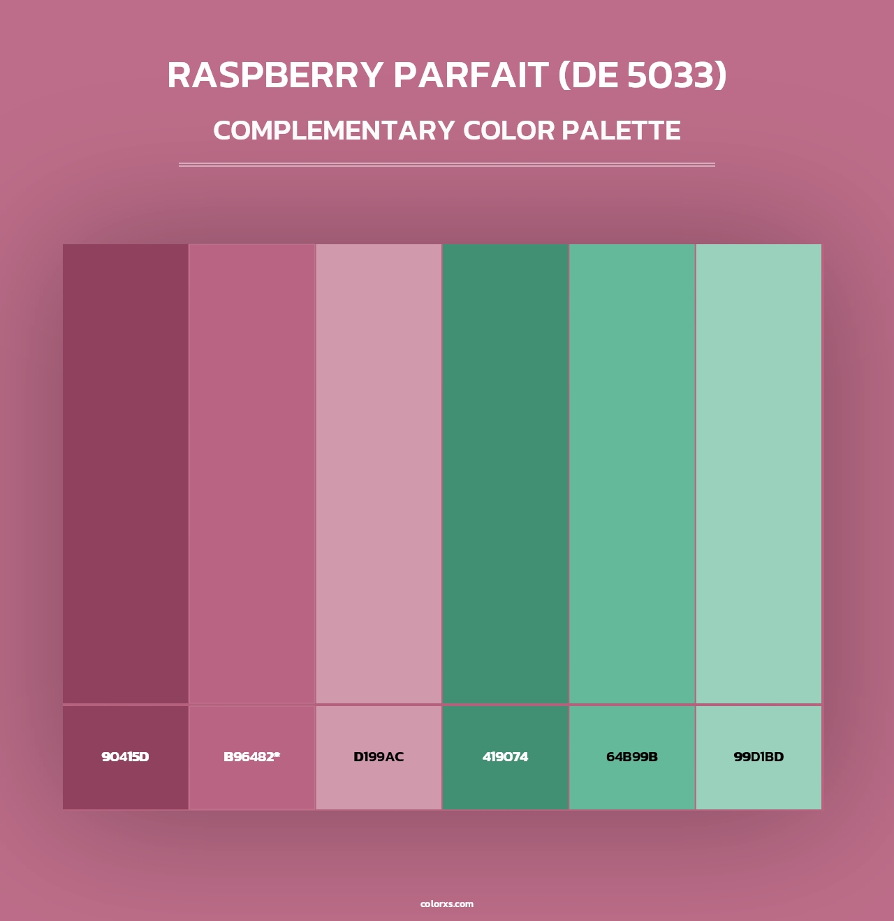 Raspberry Parfait (DE 5033) - Complementary Color Palette
