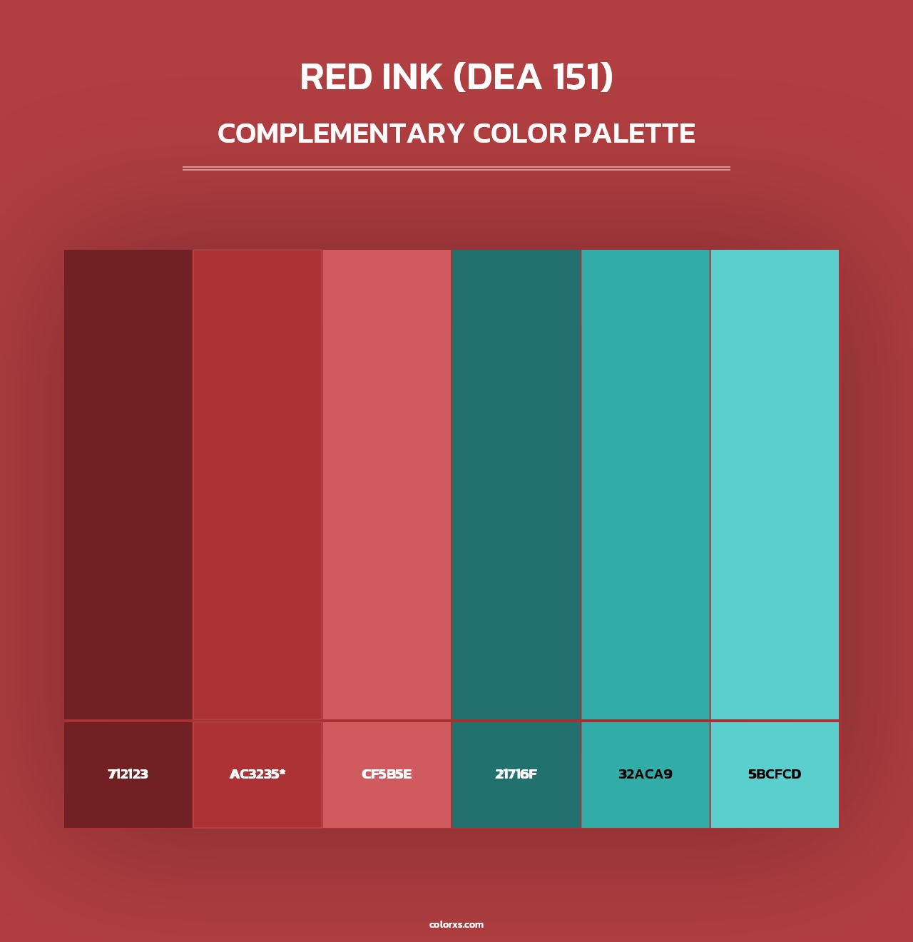 Red Ink (DEA 151) - Complementary Color Palette