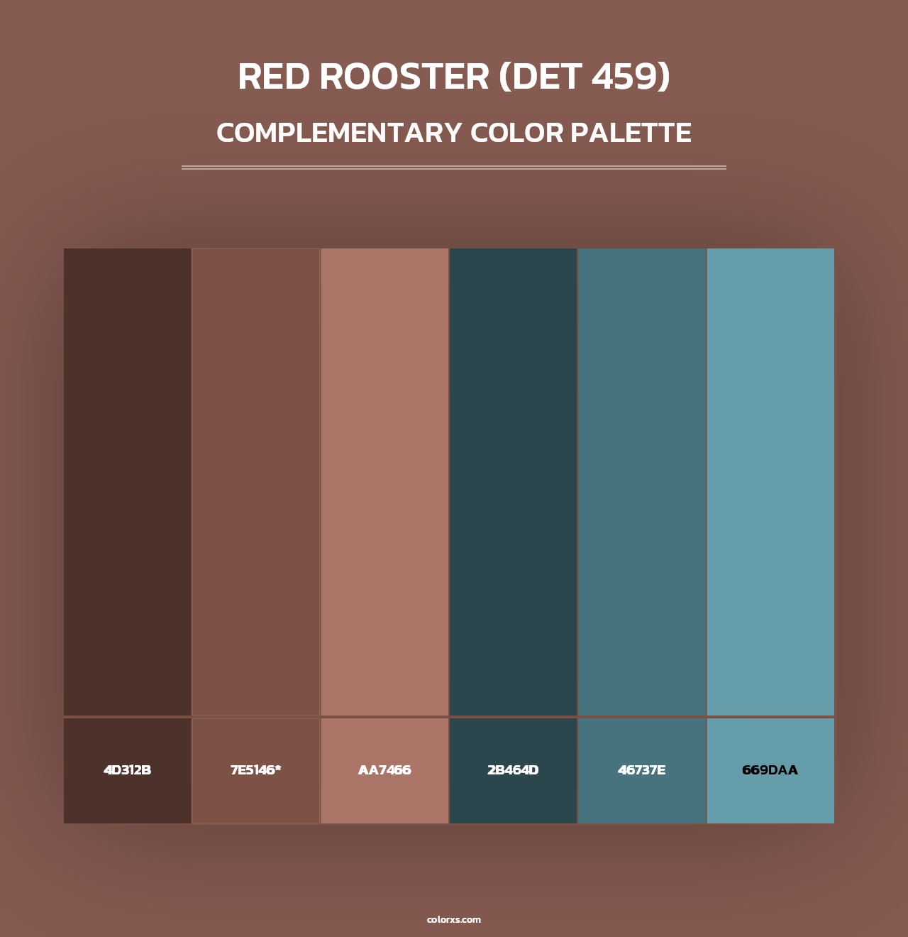 Red Rooster (DET 459) - Complementary Color Palette