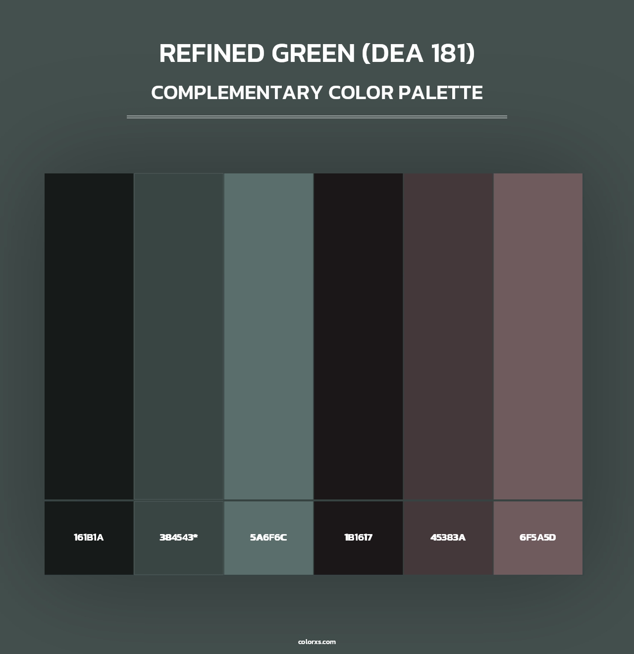 Refined Green (DEA 181) - Complementary Color Palette