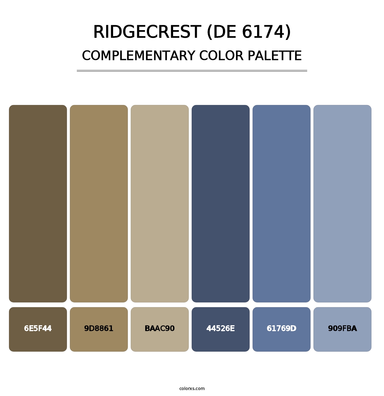 Ridgecrest (DE 6174) - Complementary Color Palette