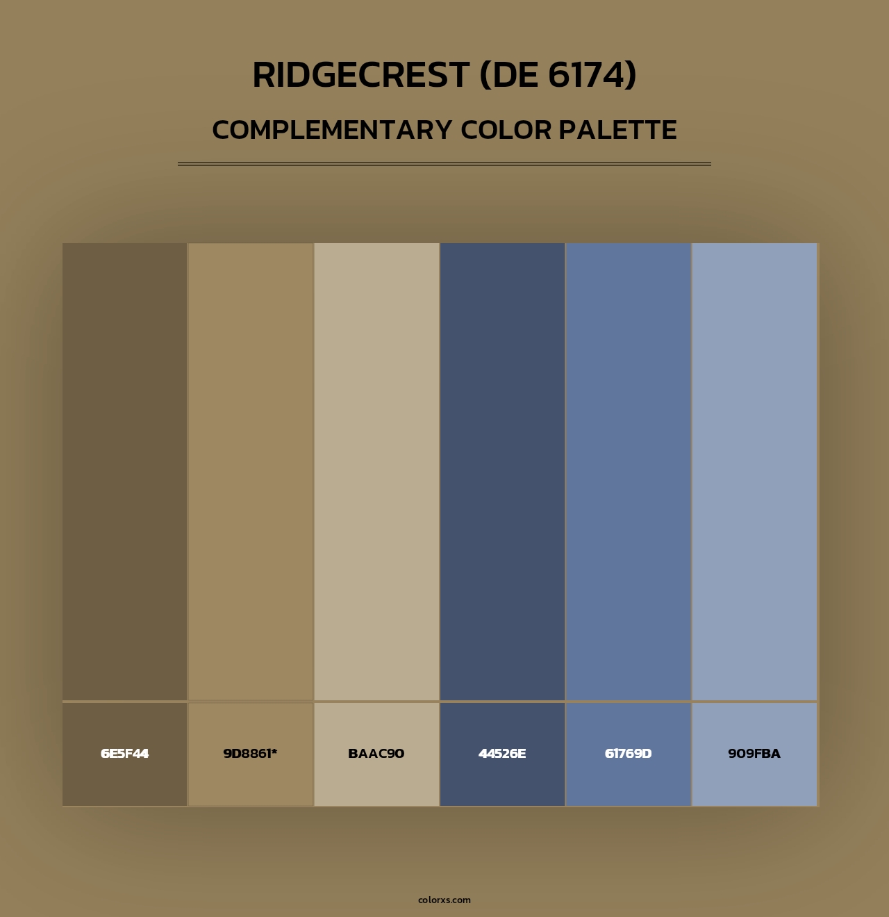 Ridgecrest (DE 6174) - Complementary Color Palette
