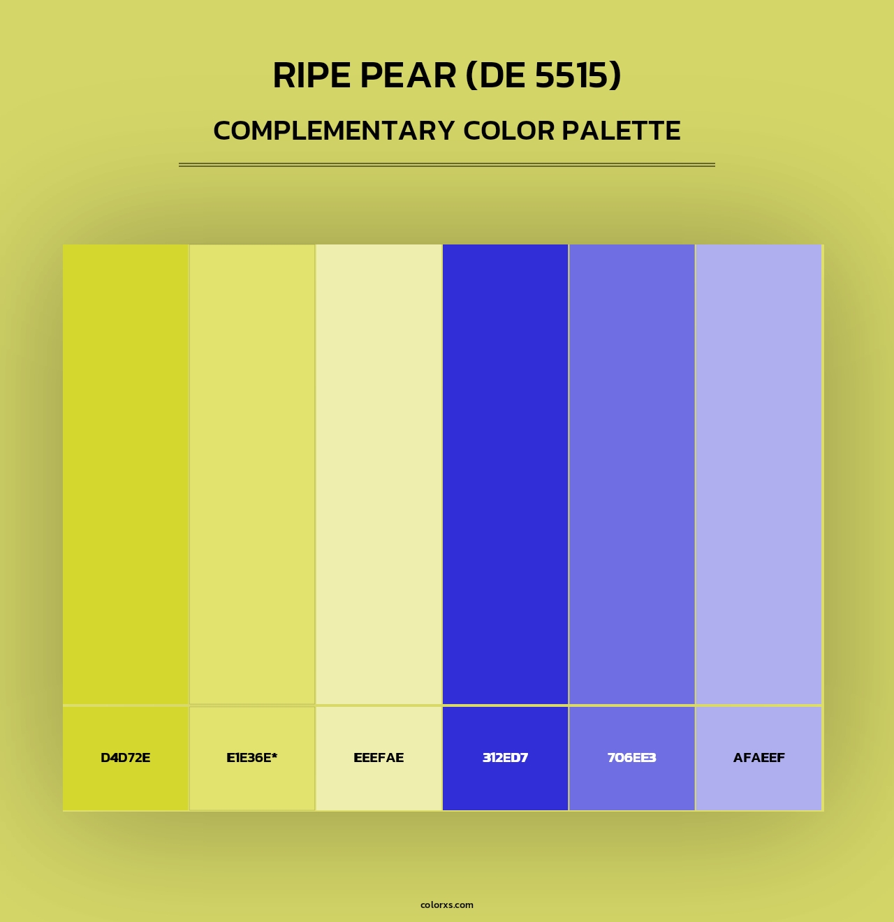Ripe Pear (DE 5515) - Complementary Color Palette