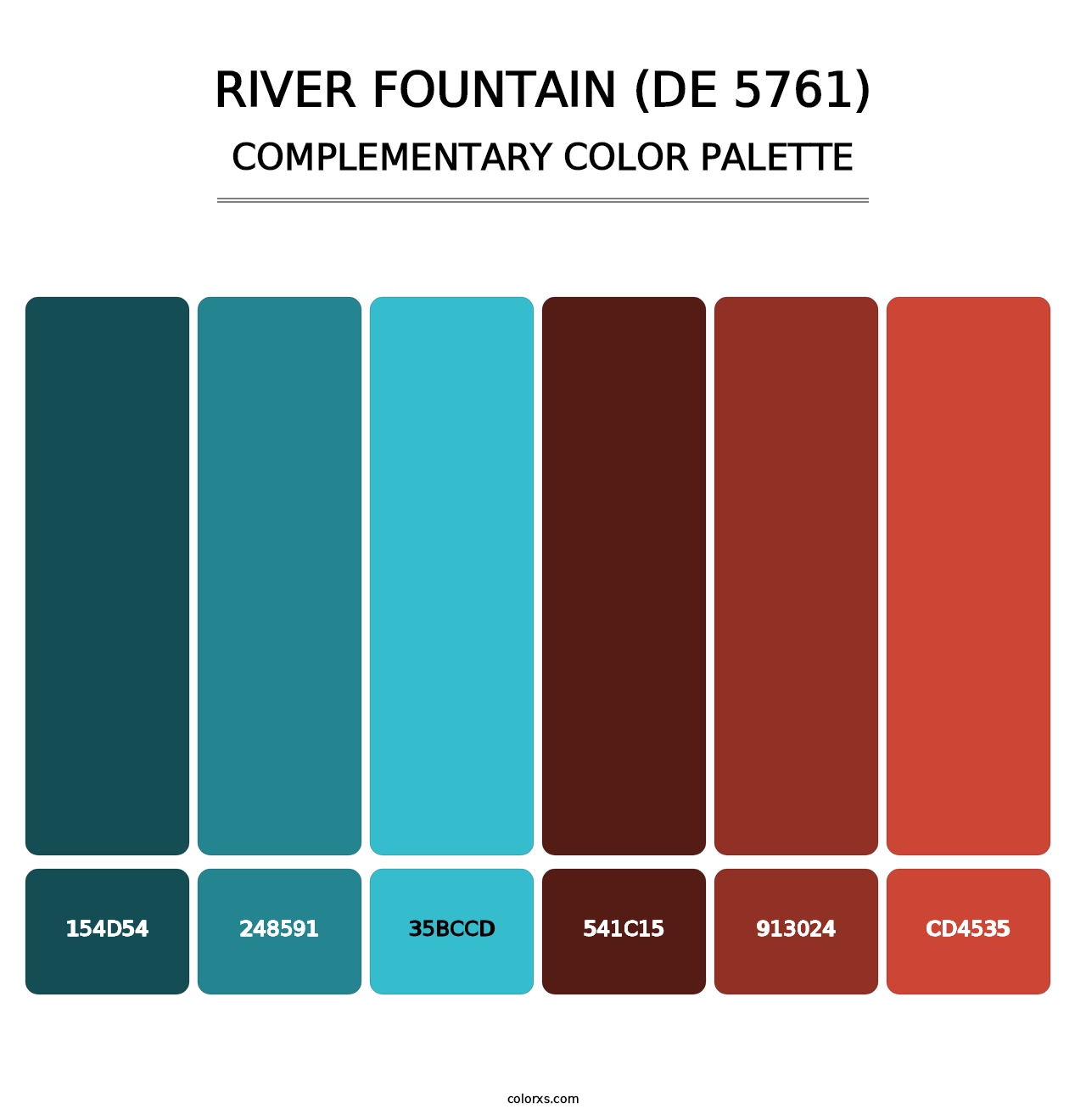 River Fountain (DE 5761) - Complementary Color Palette