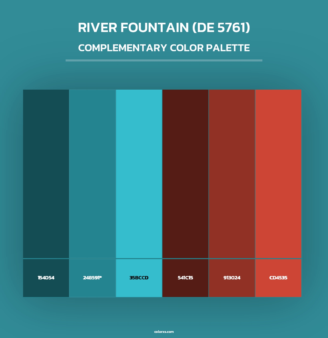 River Fountain (DE 5761) - Complementary Color Palette