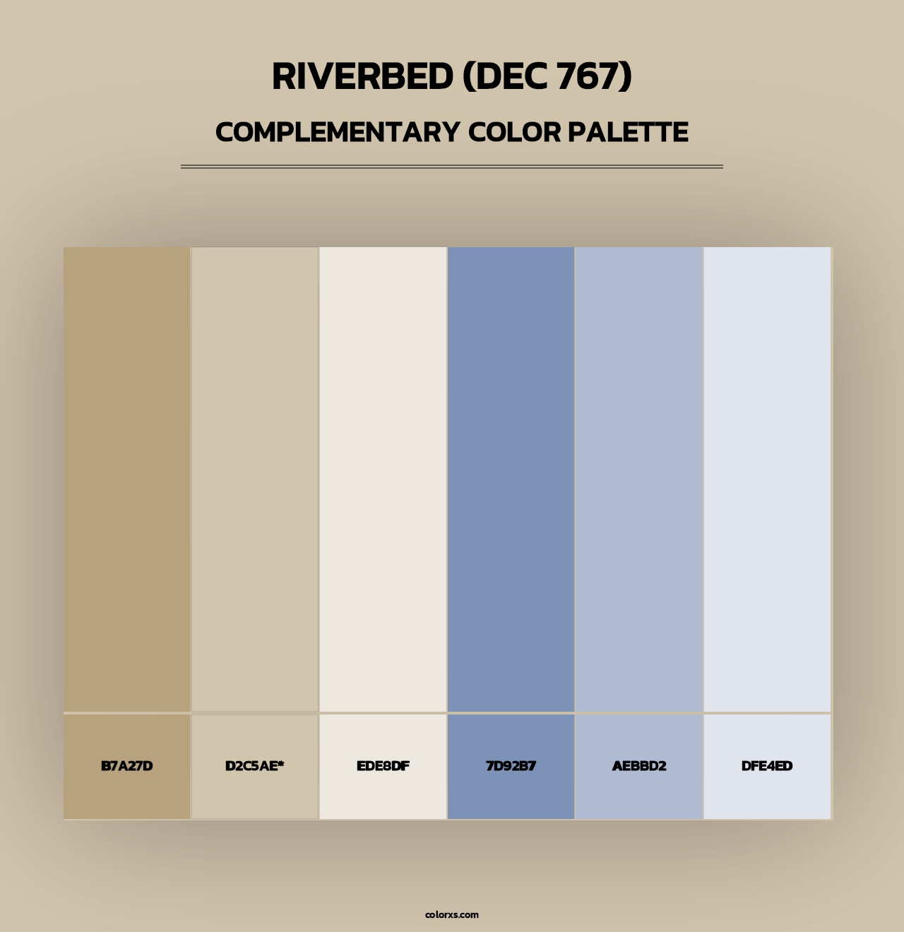 Riverbed (DEC 767) - Complementary Color Palette