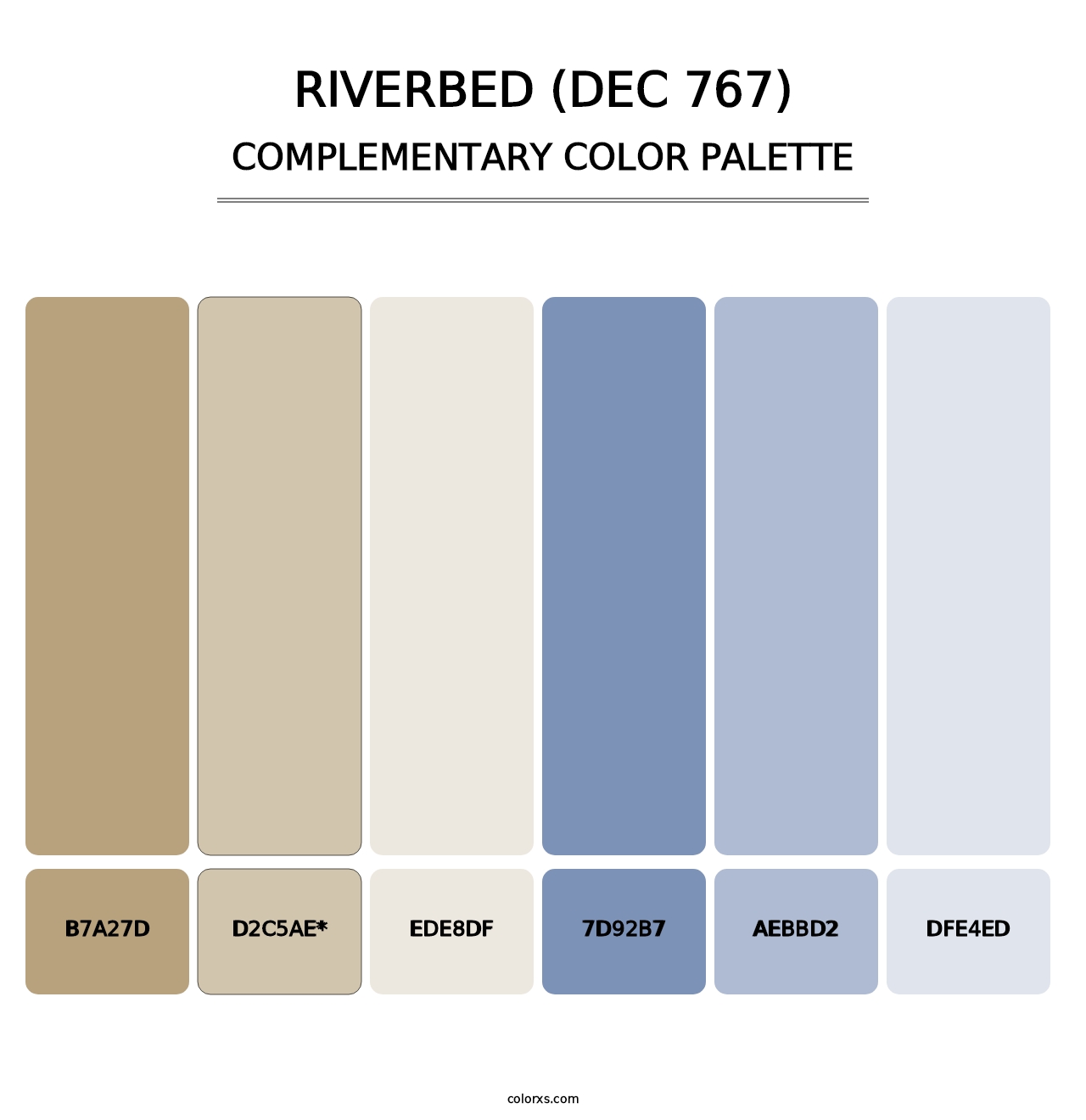 Riverbed (DEC 767) - Complementary Color Palette