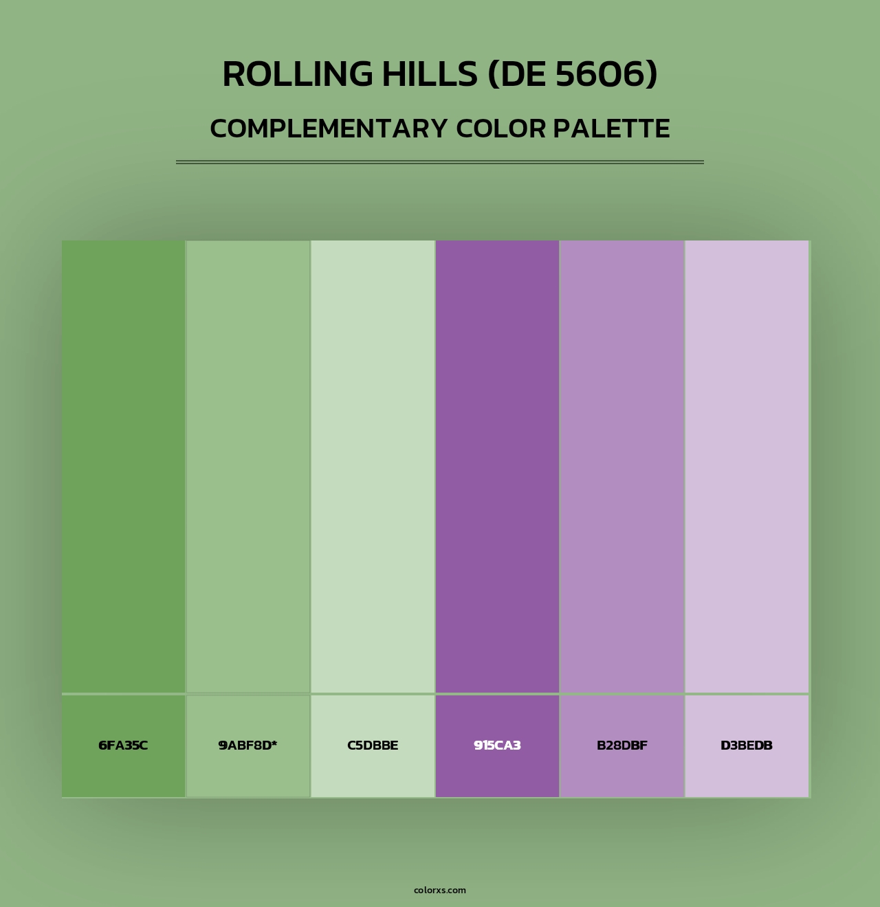 Rolling Hills (DE 5606) - Complementary Color Palette