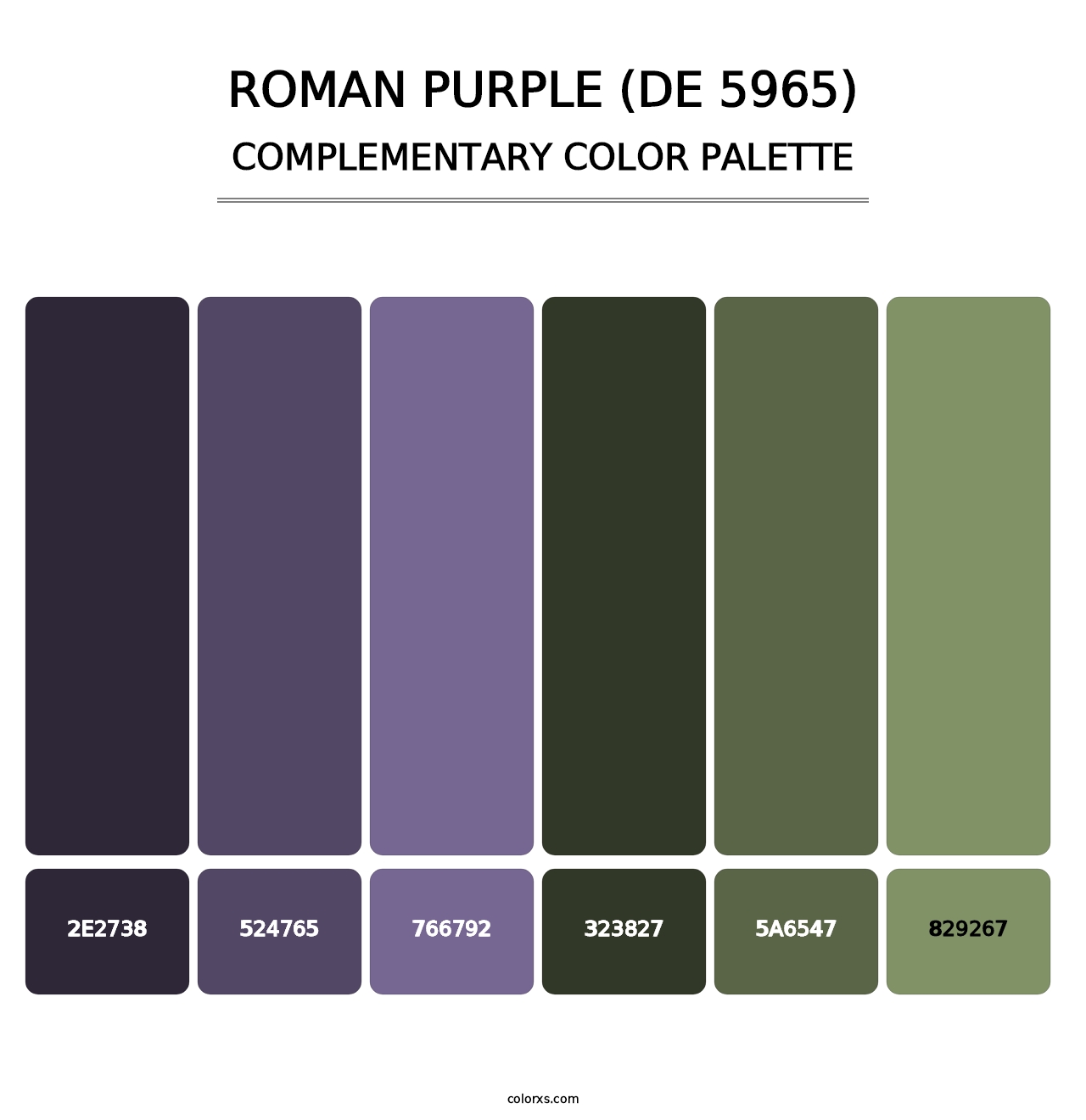 Roman Purple (DE 5965) - Complementary Color Palette