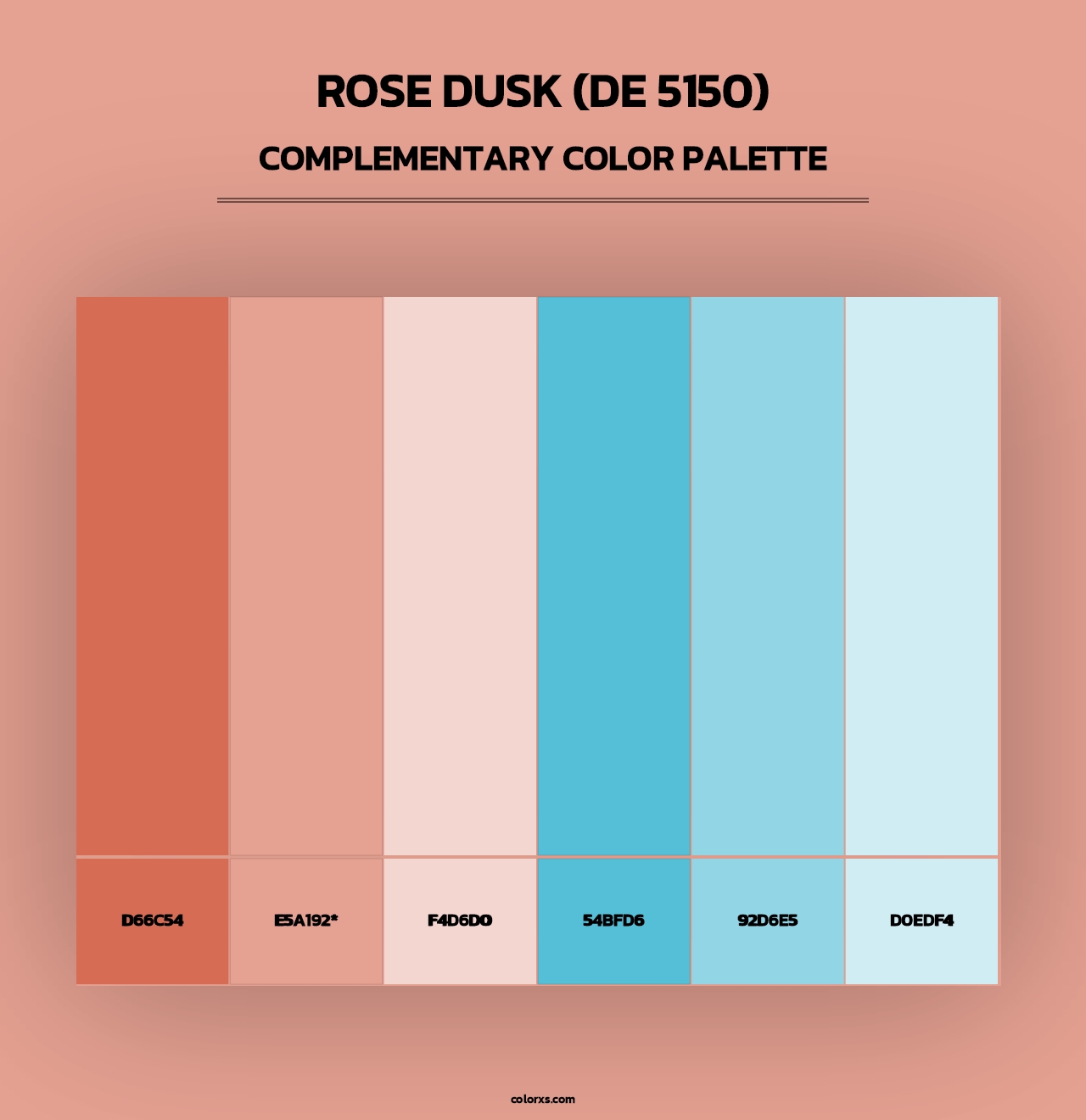 Rose Dusk (DE 5150) - Complementary Color Palette