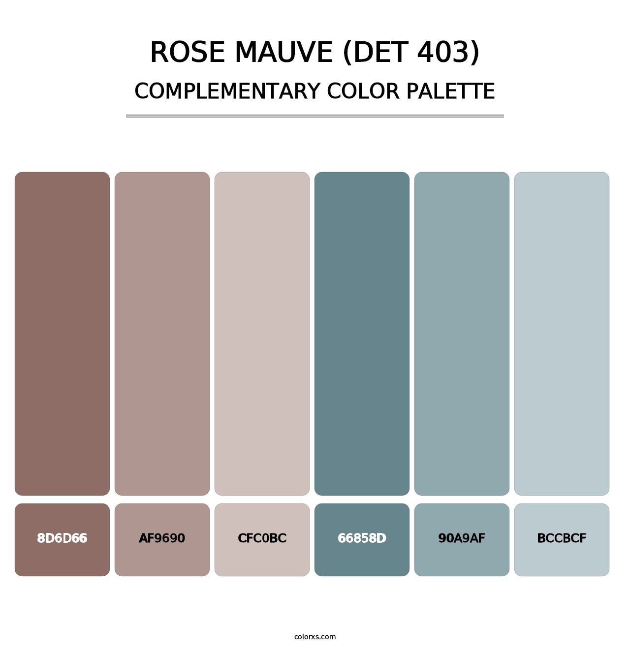 Rose Mauve (DET 403) - Complementary Color Palette