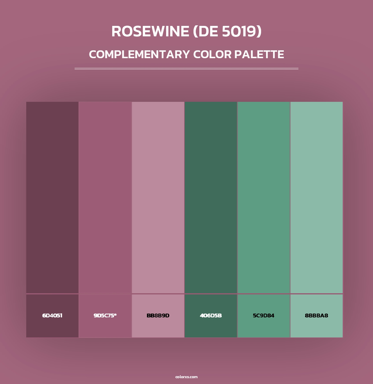 Rosewine (DE 5019) - Complementary Color Palette