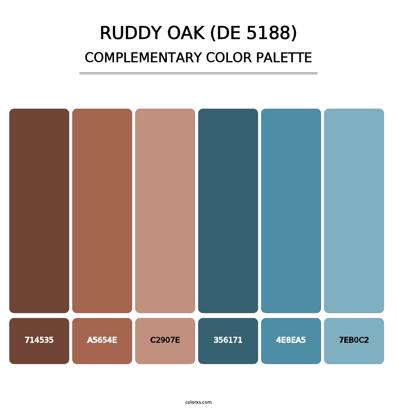 Ruddy Oak (DE 5188) - Complementary Color Palette