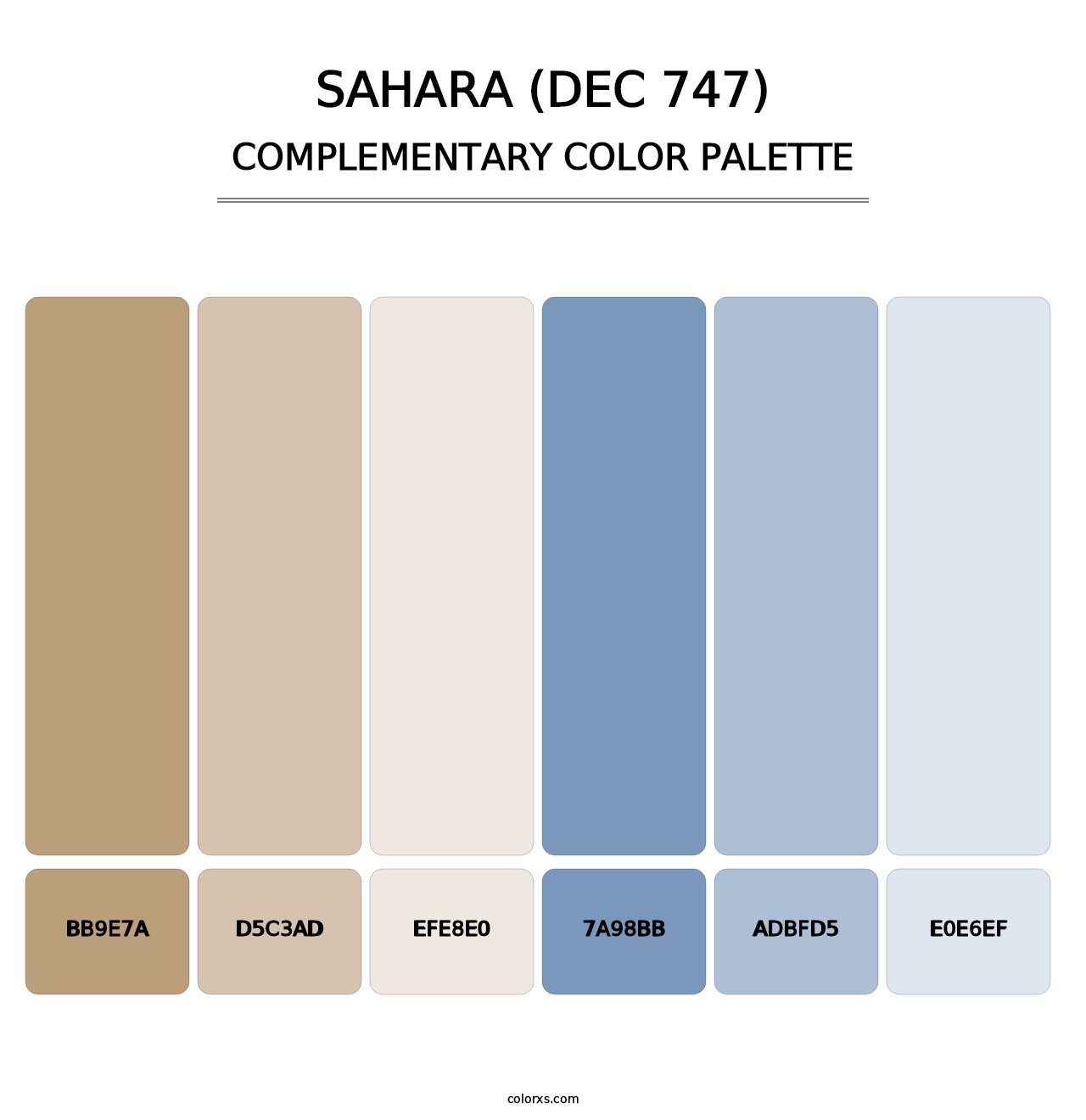 Sahara (DEC 747) - Complementary Color Palette