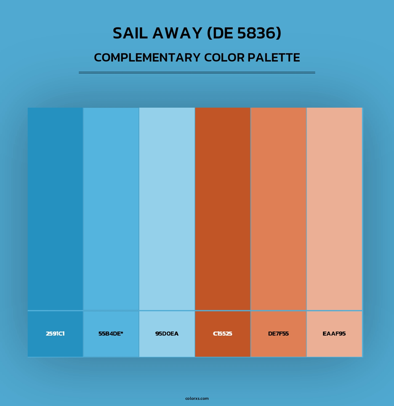 Sail Away (DE 5836) - Complementary Color Palette