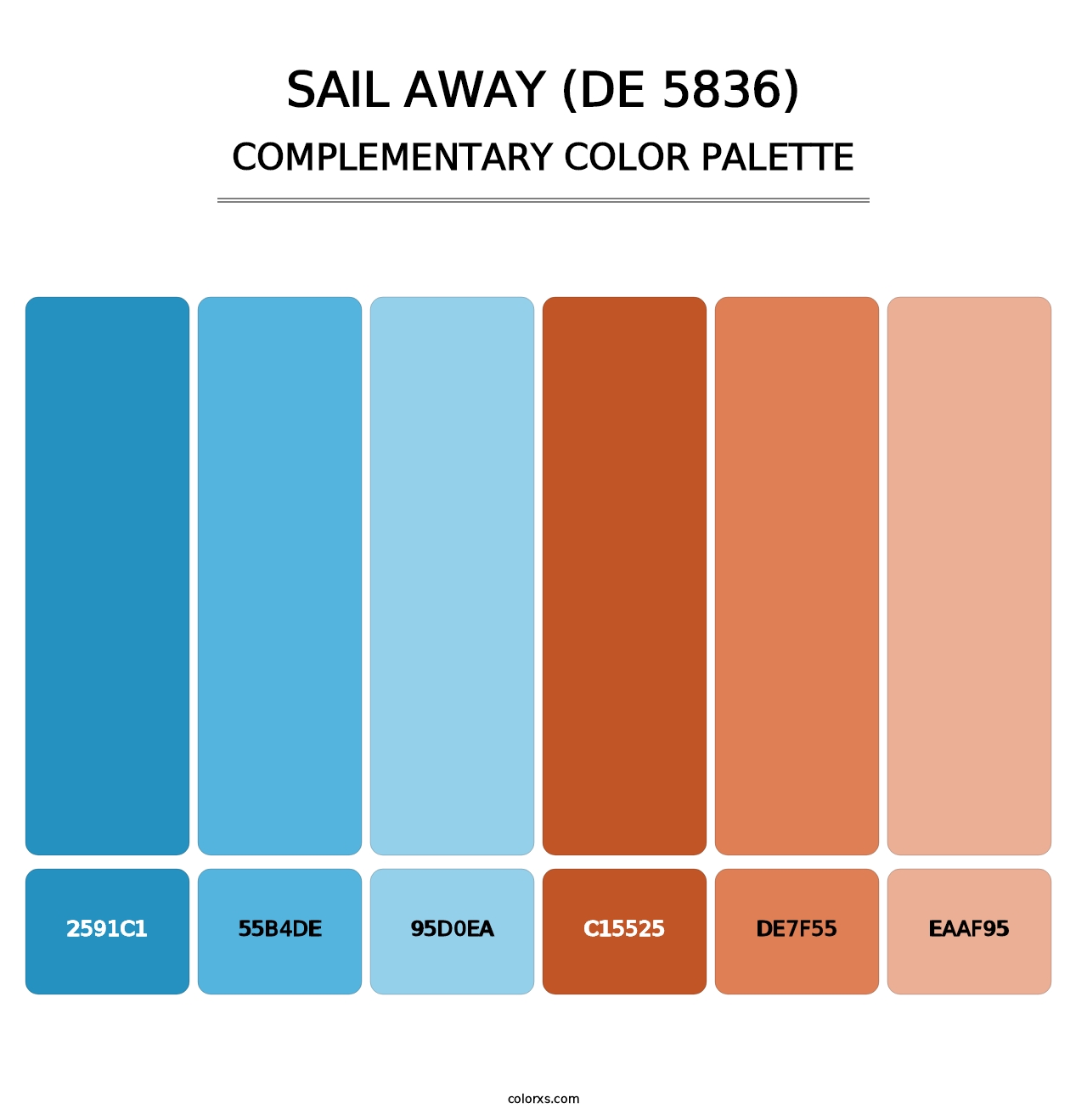 Sail Away (DE 5836) - Complementary Color Palette