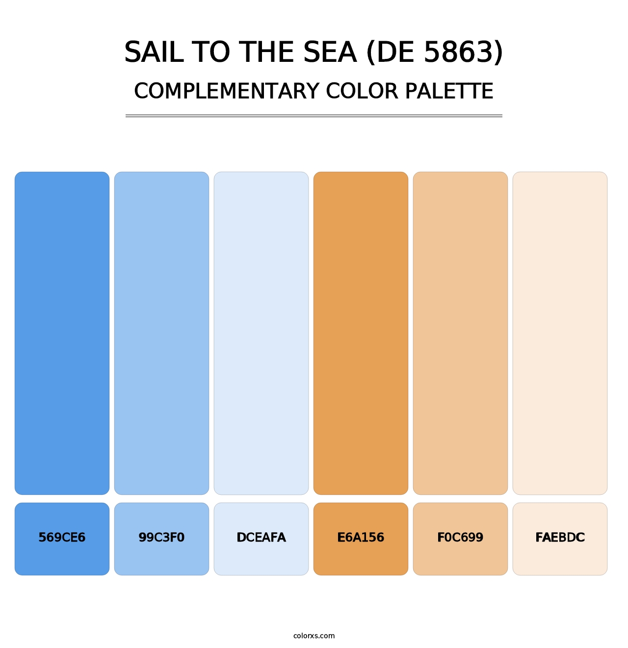 Sail to the Sea (DE 5863) - Complementary Color Palette