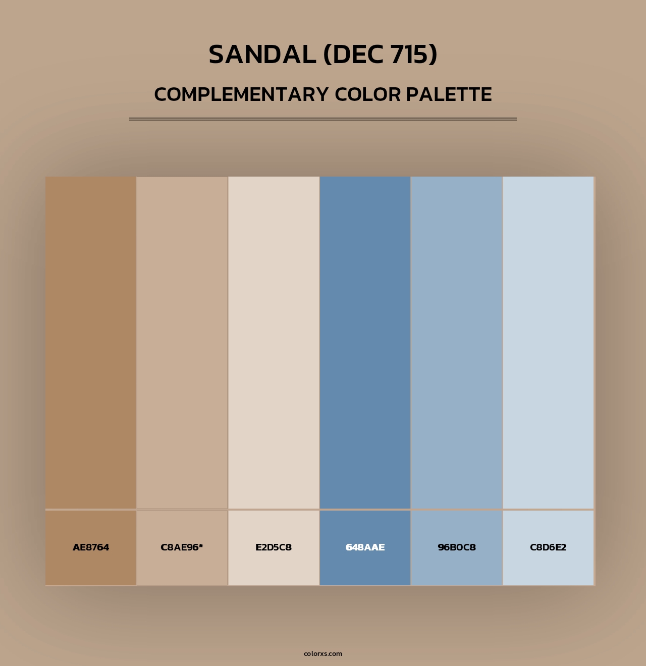 Sandal (DEC 715) - Complementary Color Palette