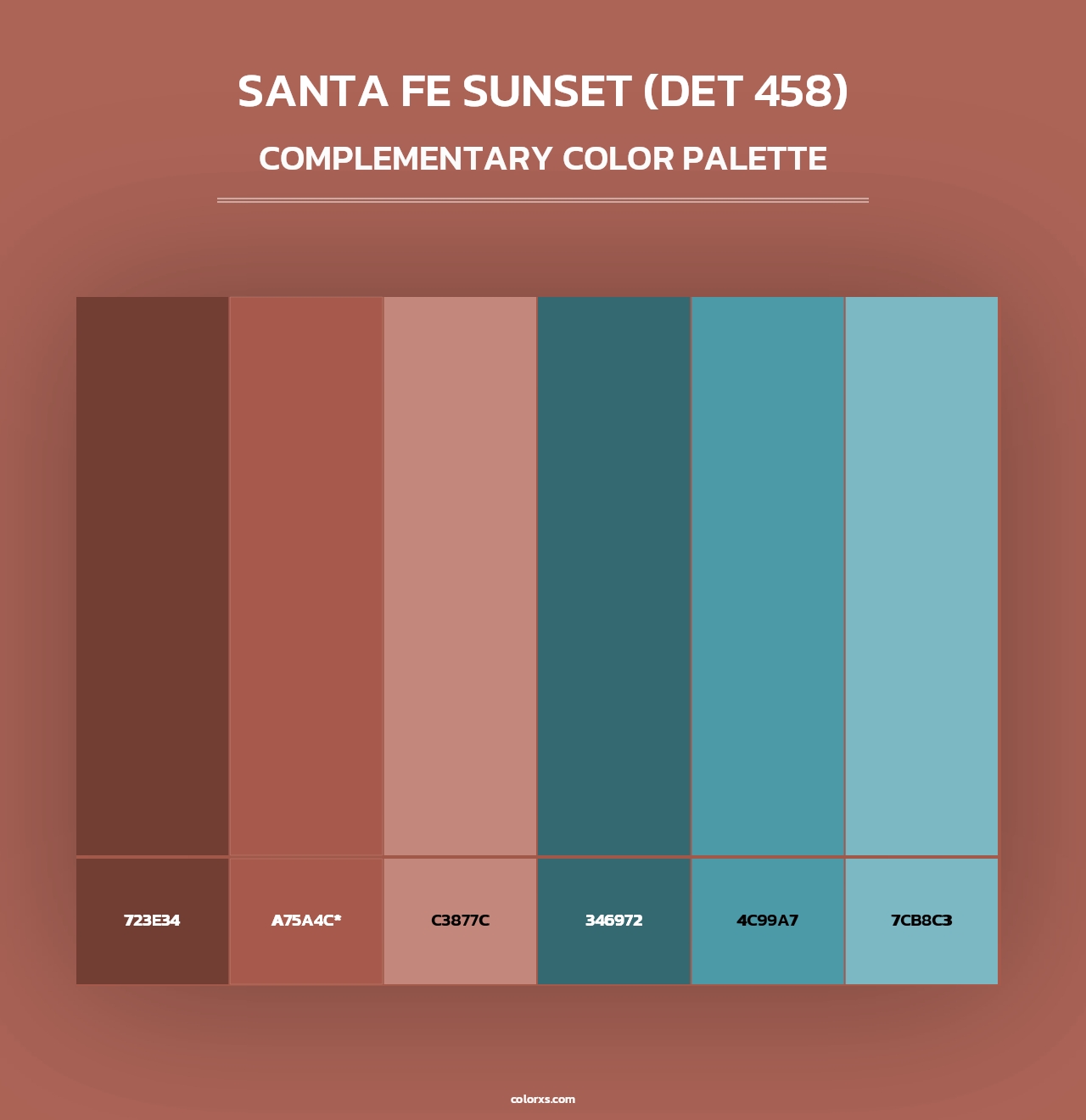 Santa Fe Sunset (DET 458) - Complementary Color Palette