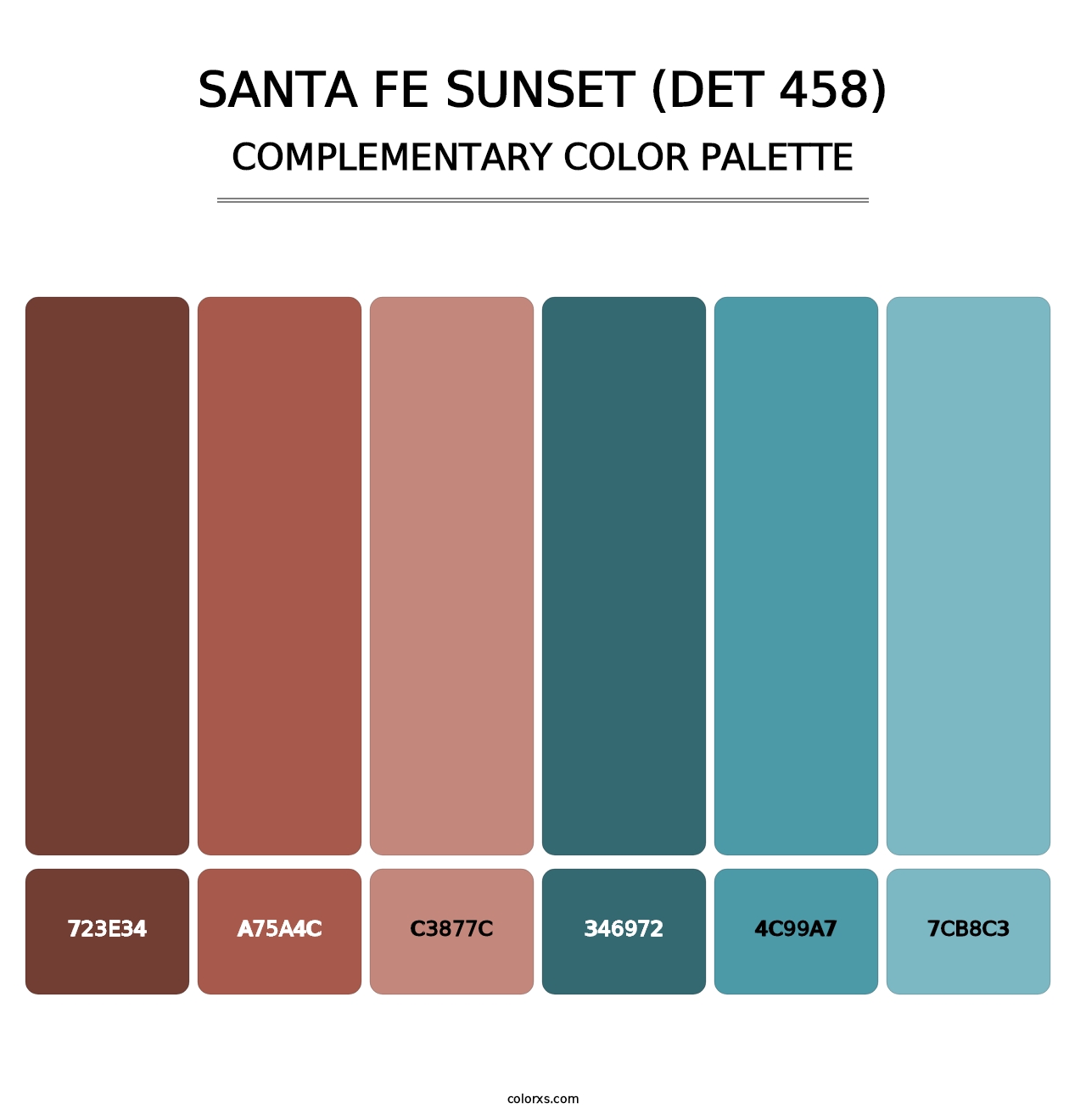 Santa Fe Sunset (DET 458) - Complementary Color Palette