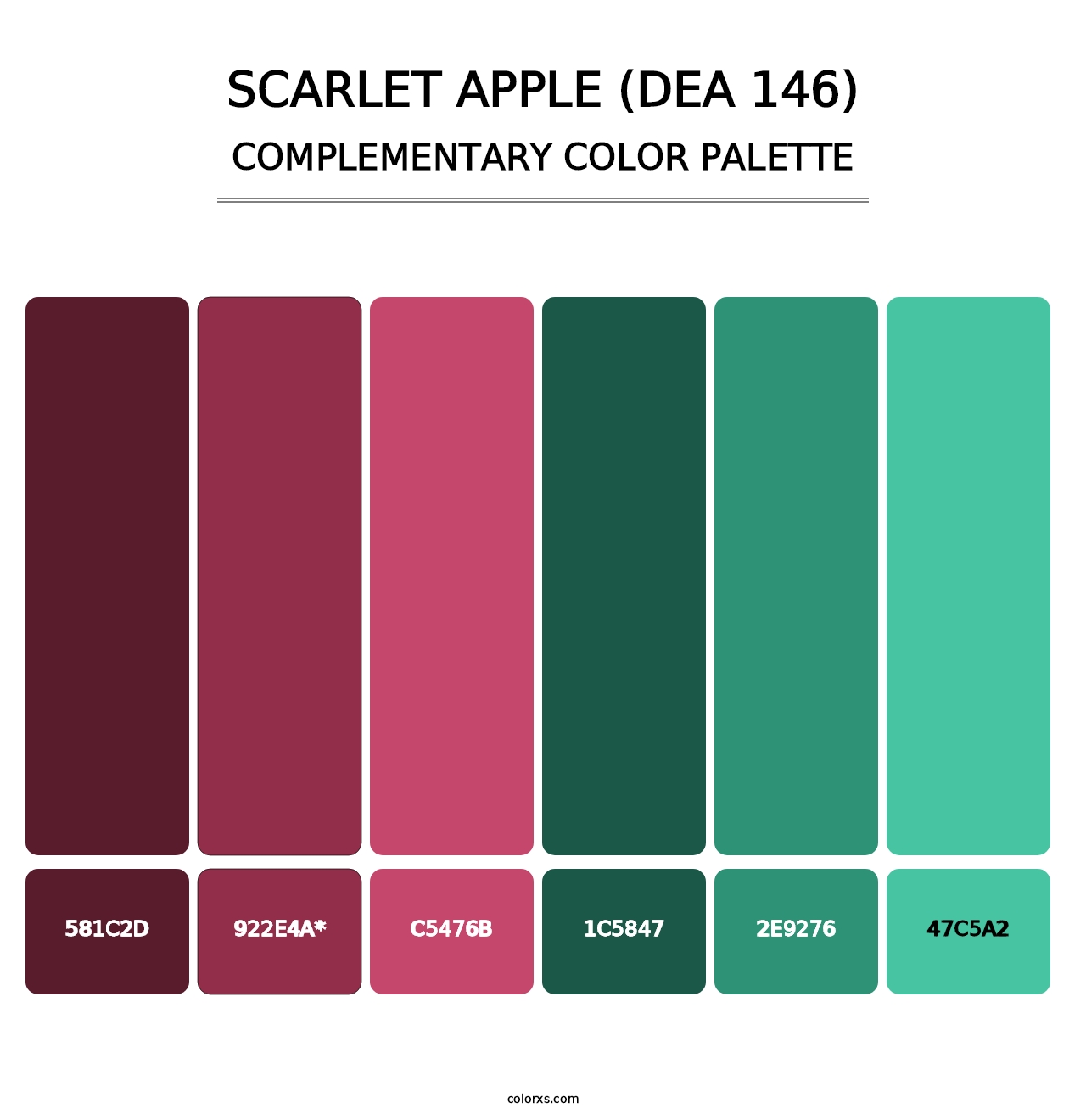 Scarlet Apple (DEA 146) - Complementary Color Palette