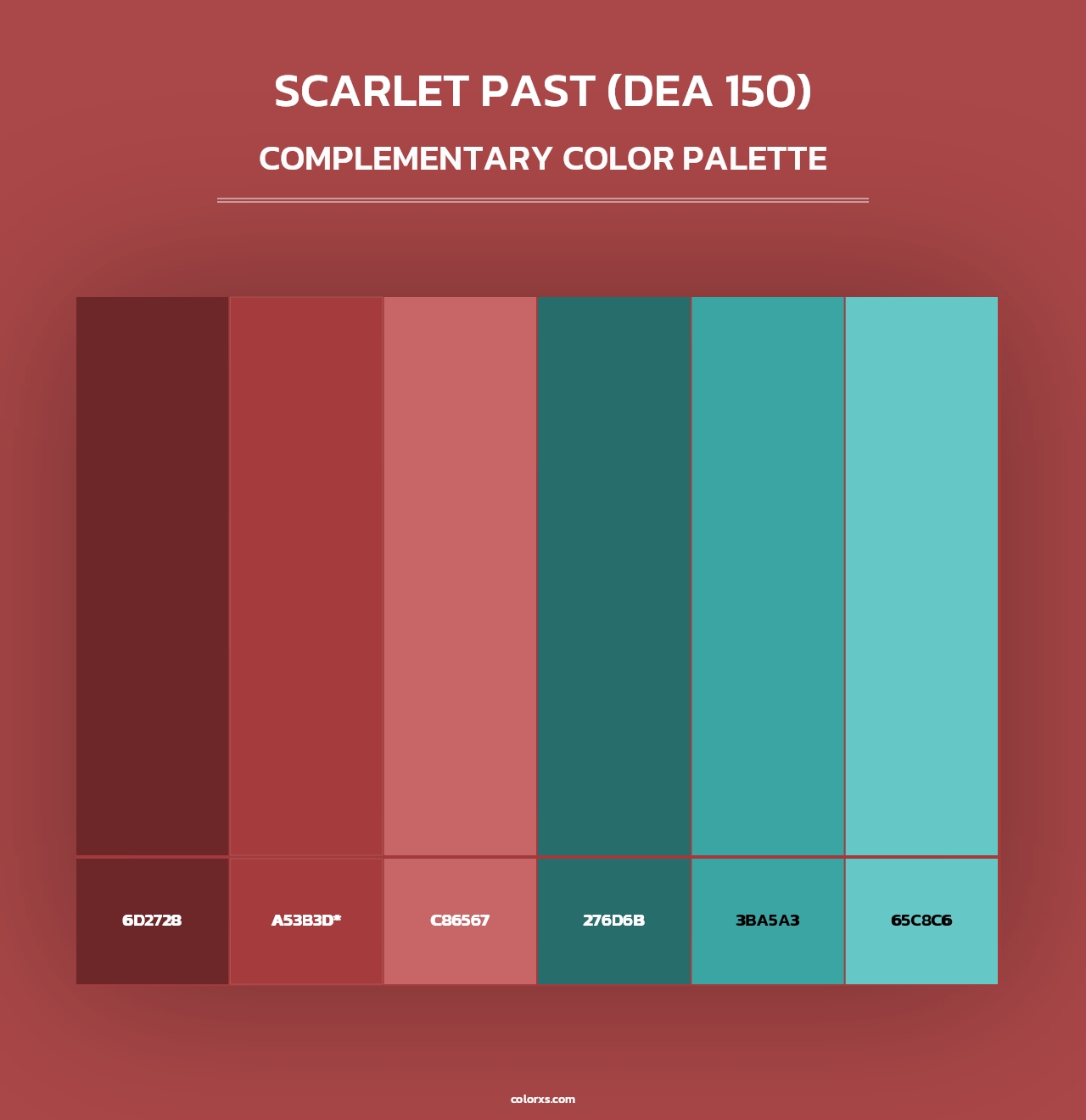 Scarlet Past (DEA 150) - Complementary Color Palette