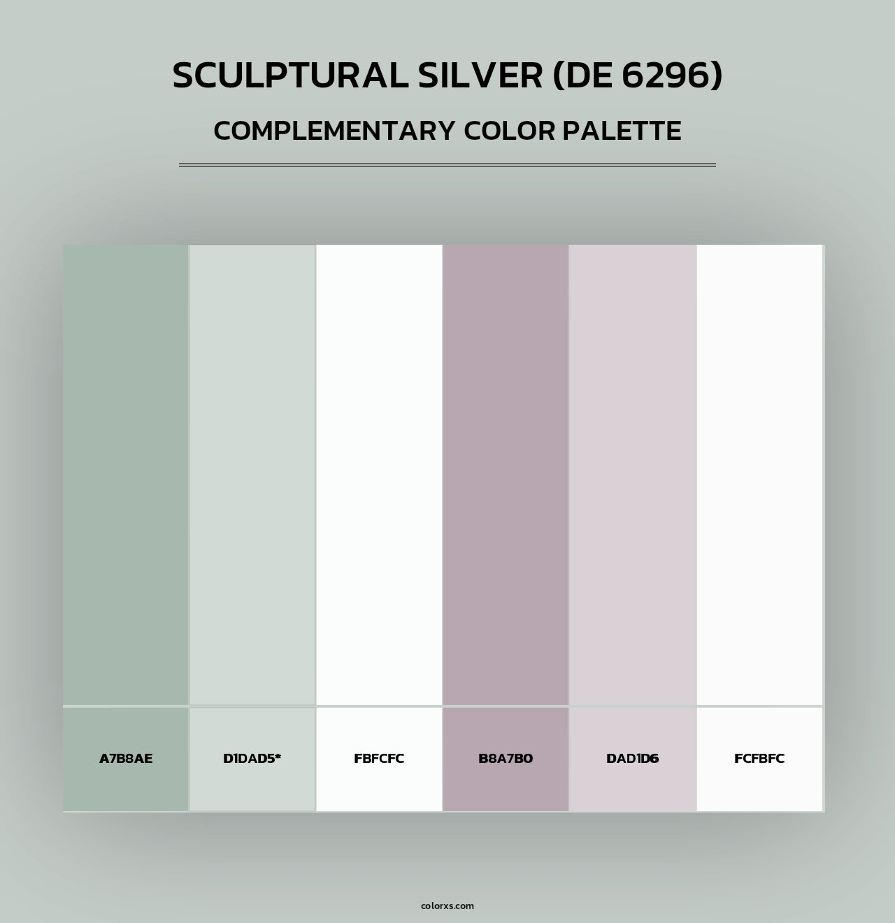 Sculptural Silver (DE 6296) - Complementary Color Palette