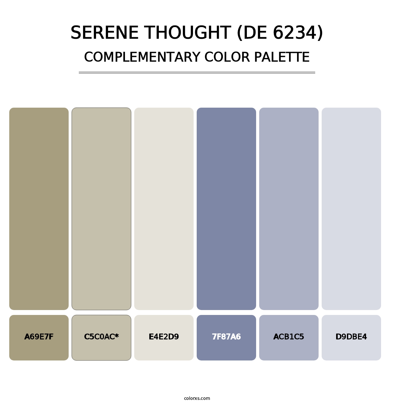 Serene Thought (DE 6234) - Complementary Color Palette