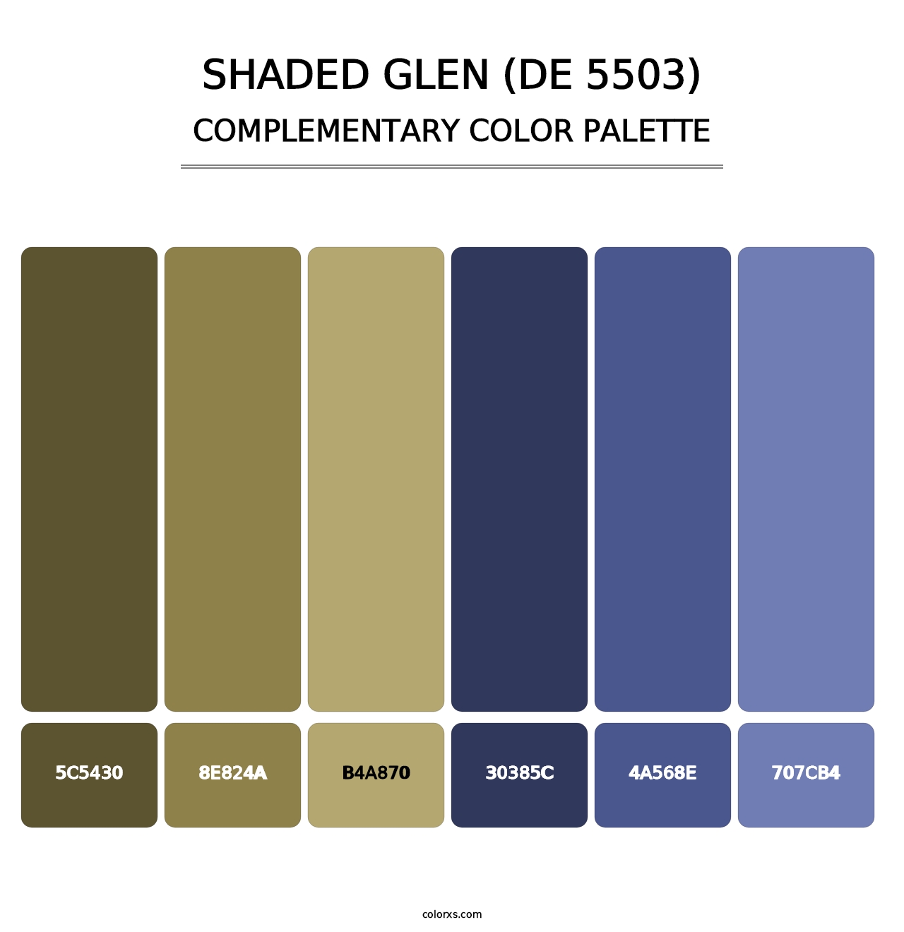 Shaded Glen (DE 5503) - Complementary Color Palette