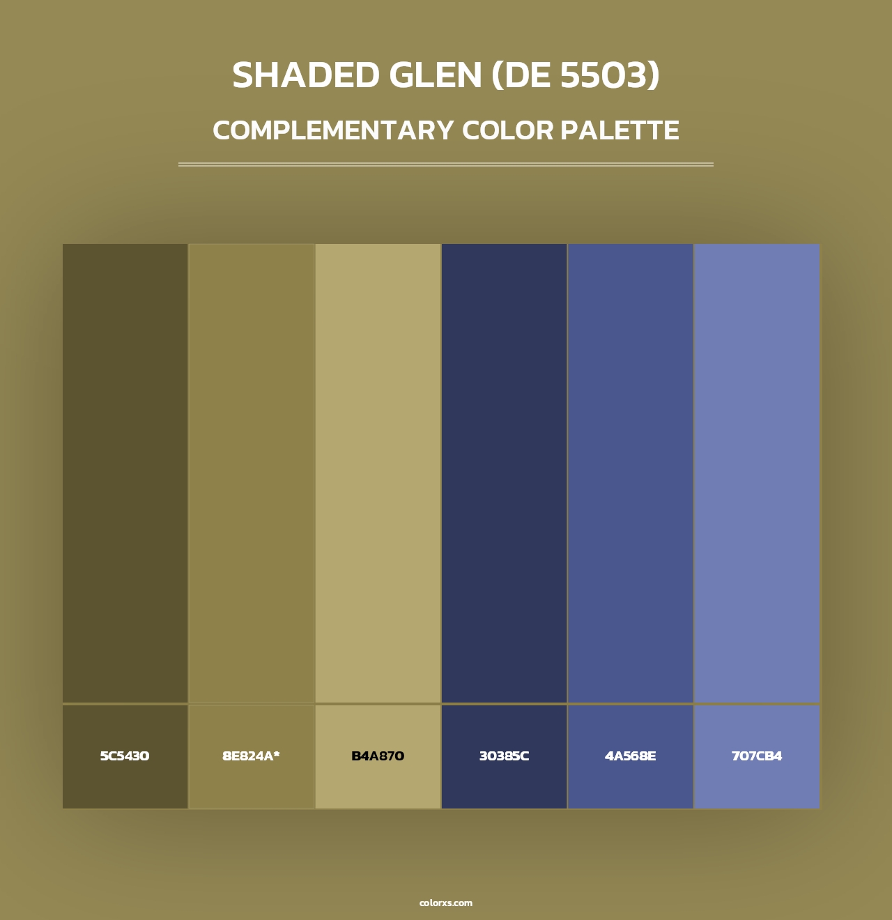 Shaded Glen (DE 5503) - Complementary Color Palette