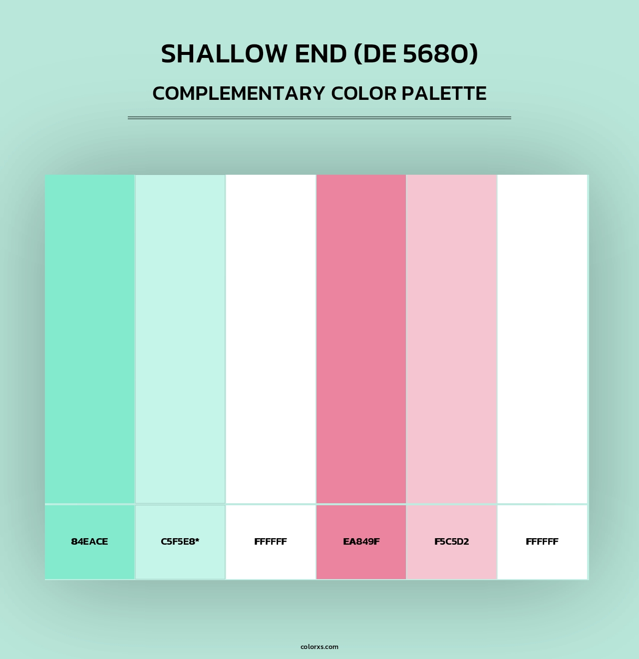 Shallow End (DE 5680) - Complementary Color Palette