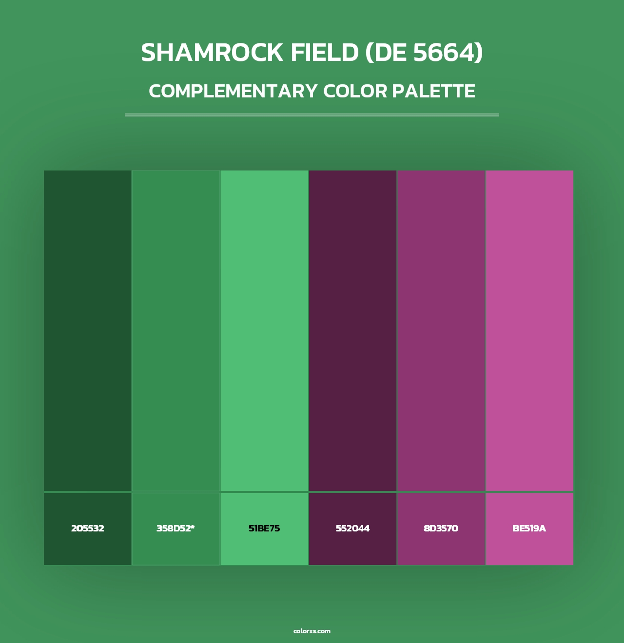 Shamrock Field (DE 5664) - Complementary Color Palette
