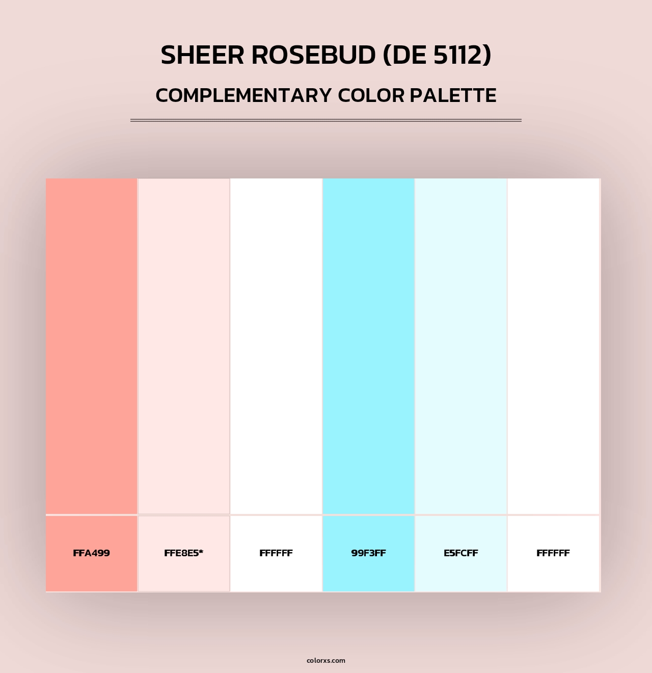 Sheer Rosebud (DE 5112) - Complementary Color Palette