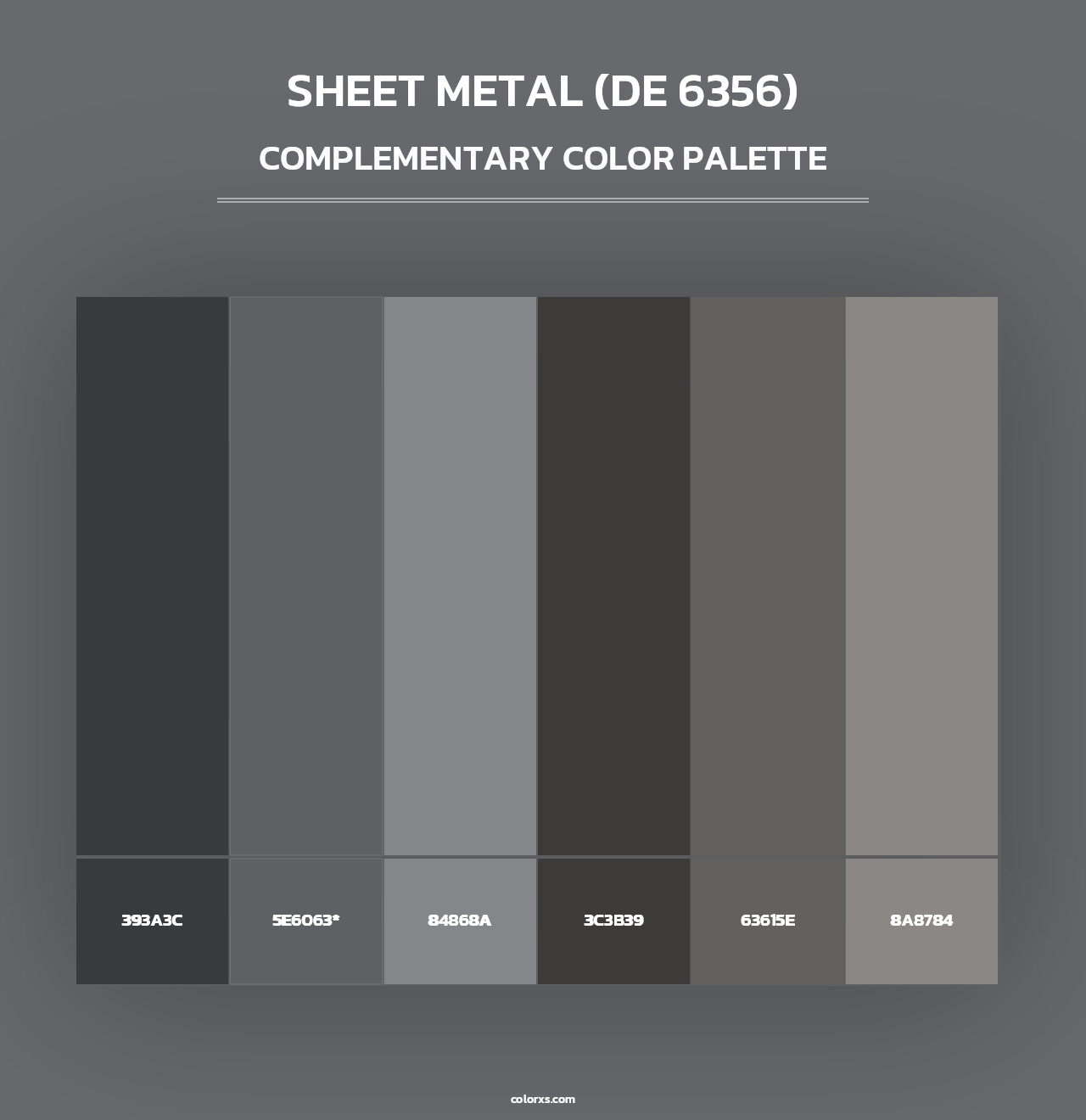 Sheet Metal (DE 6356) - Complementary Color Palette