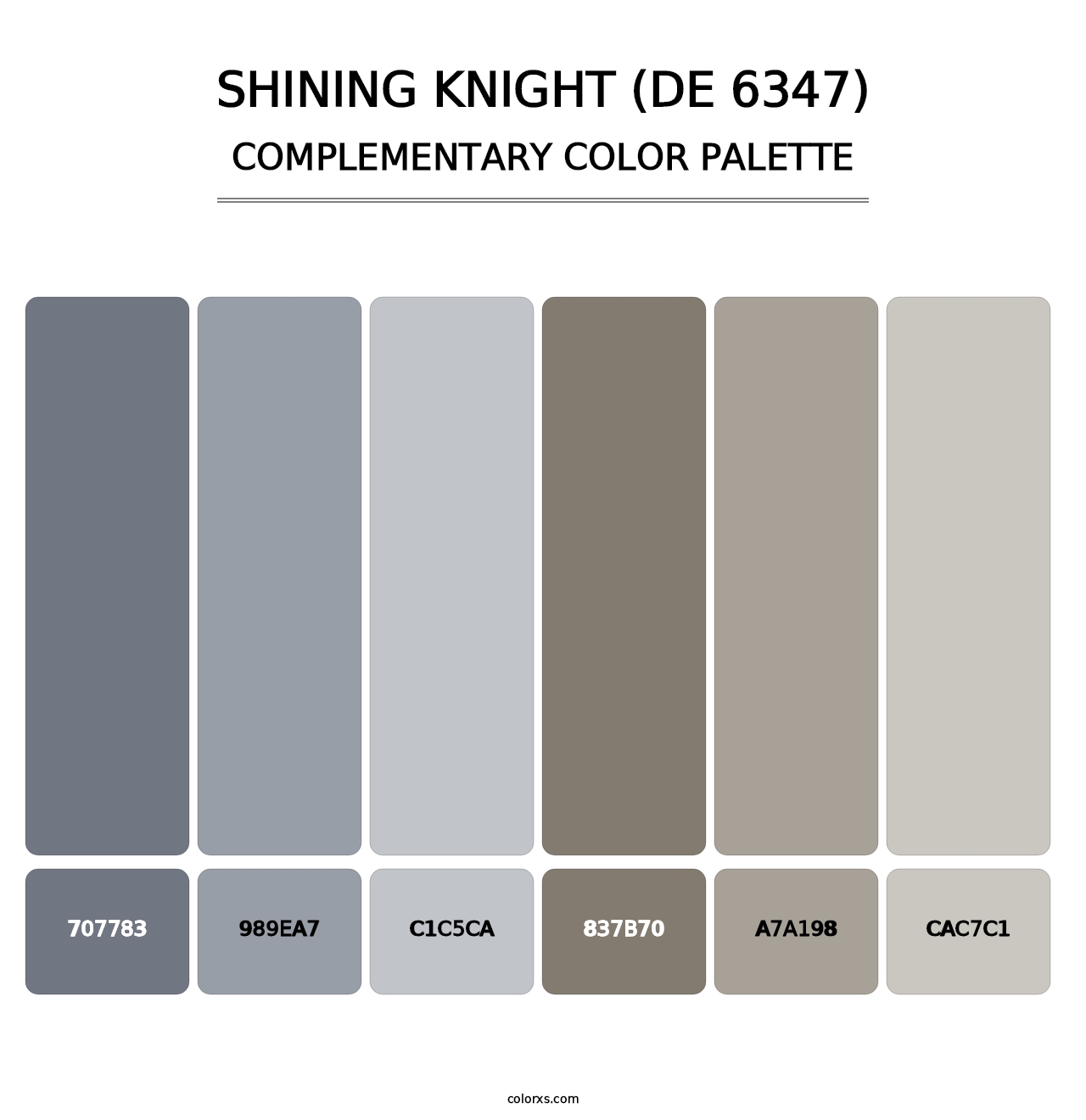 Shining Knight (DE 6347) - Complementary Color Palette