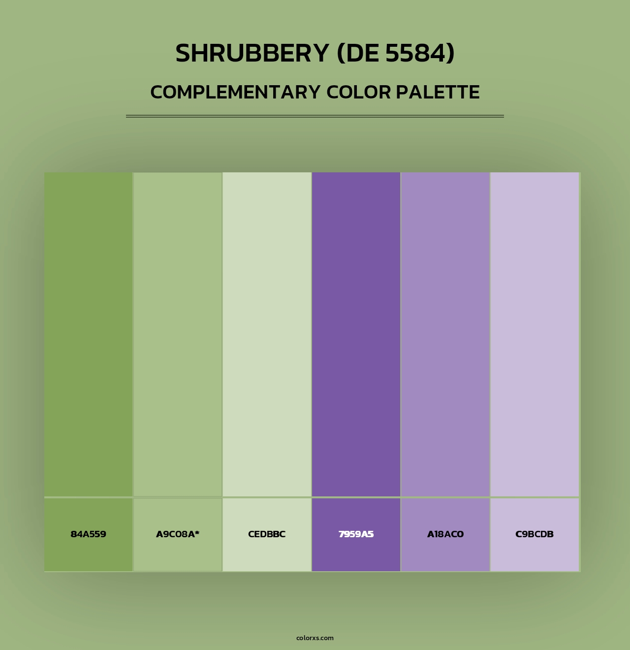 Shrubbery (DE 5584) - Complementary Color Palette