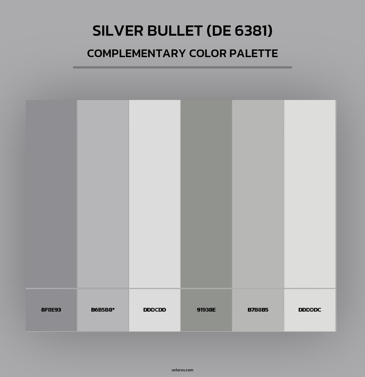 Silver Bullet (DE 6381) - Complementary Color Palette