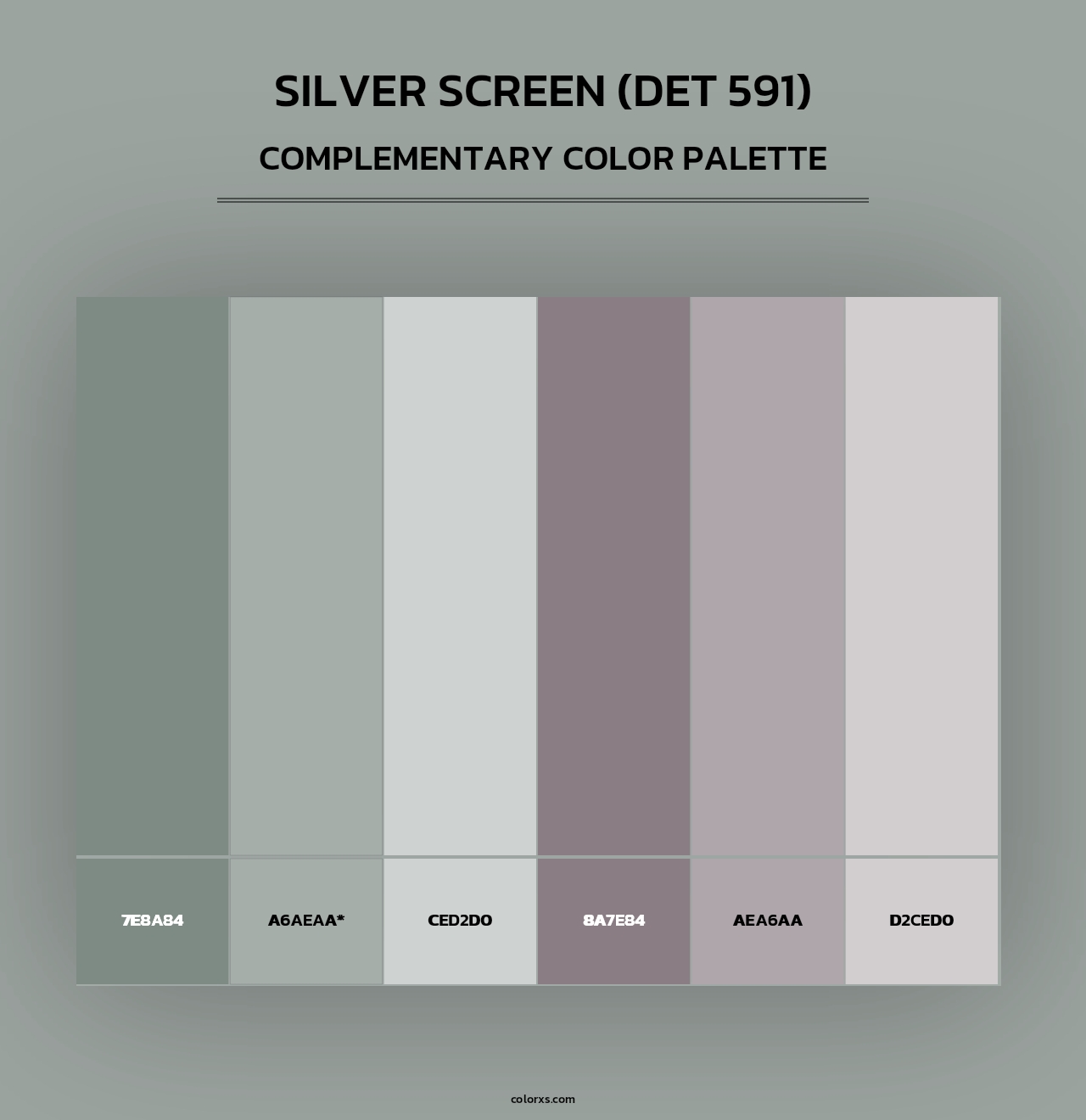 Silver Screen (DET 591) - Complementary Color Palette
