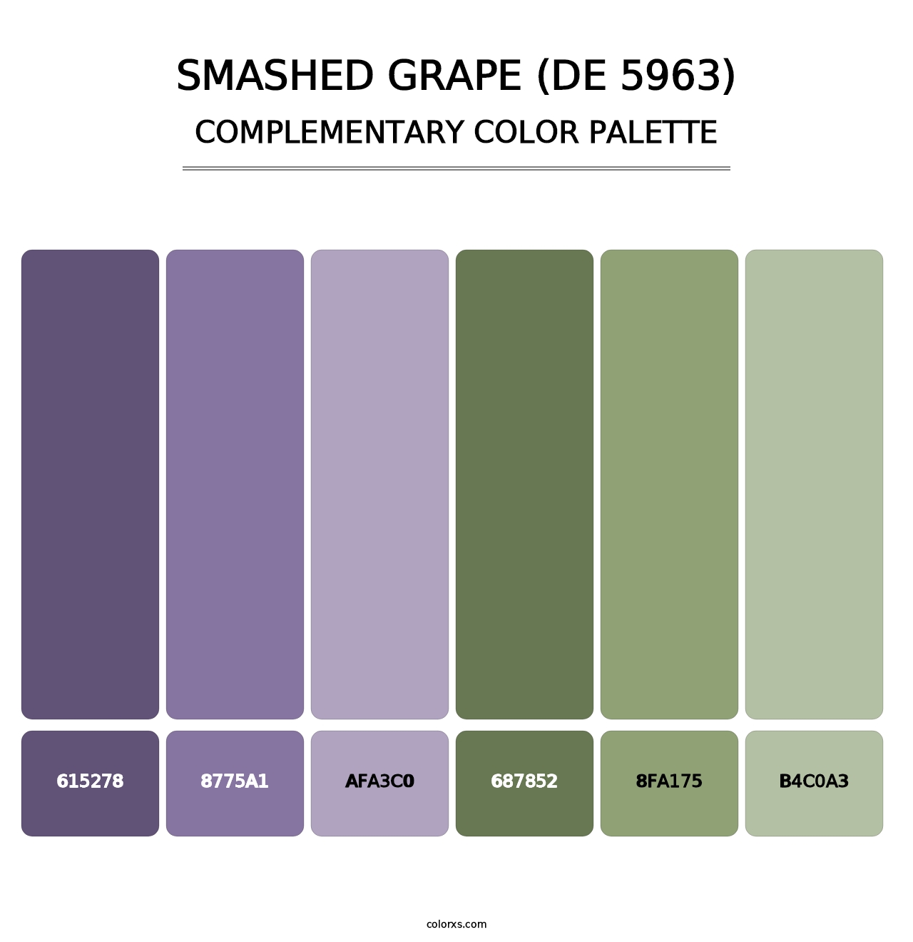 Smashed Grape (DE 5963) - Complementary Color Palette