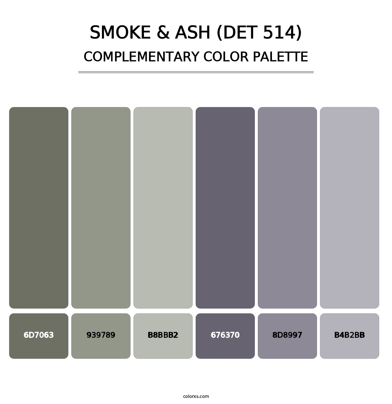 Smoke & Ash (DET 514) - Complementary Color Palette